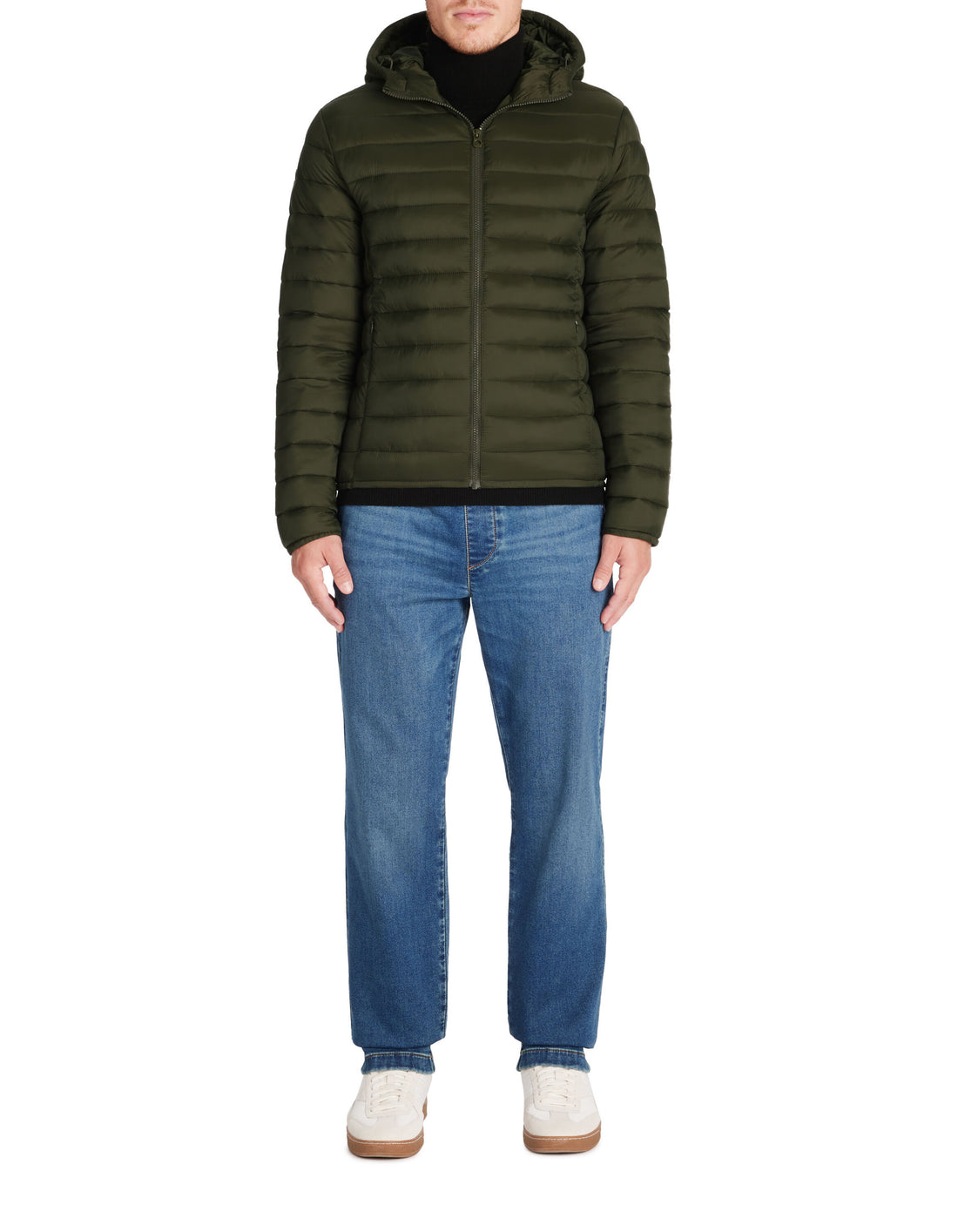 Celio_Dark Khaki Light Hooded Down Jacket_FUBUBBLE_DARK KHAKI_02