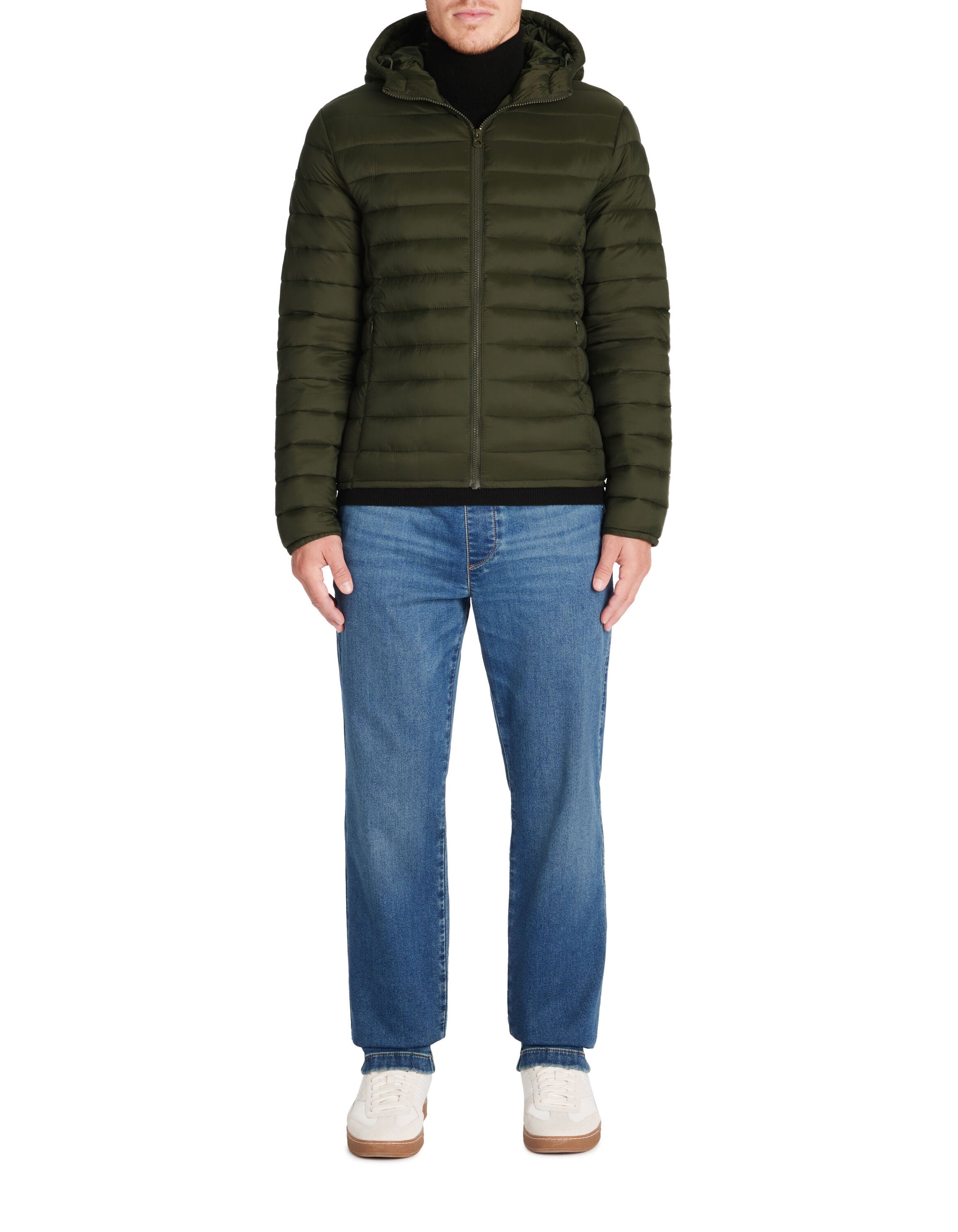 Celio_Dark Khaki Light Hooded Down Jacket_FUBUBBLE_DARK KHAKI_02