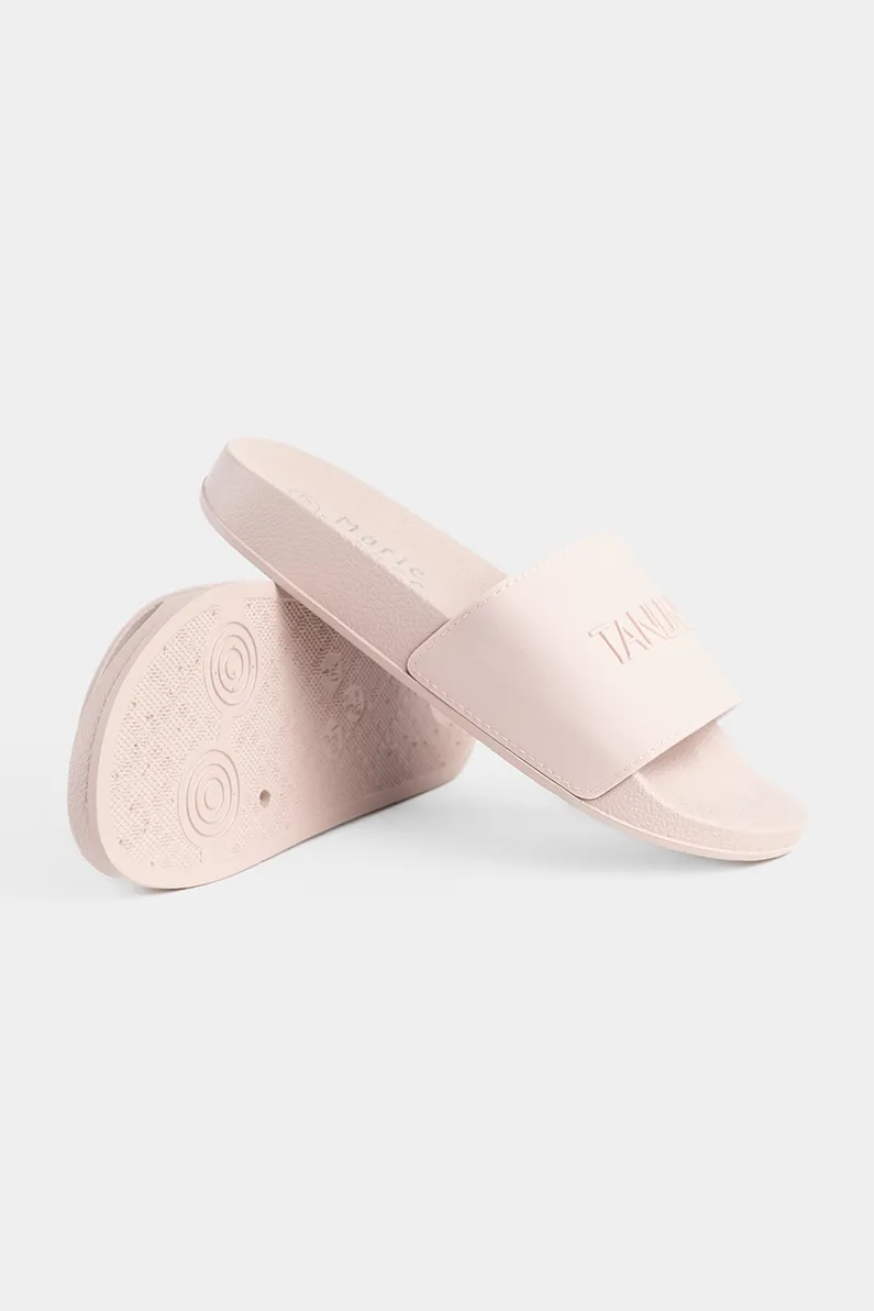 Marie France Pink Women Tanlines Sleek Smooth Summer Slider Sandals SKU: FWTANLINES_Pink Image 02