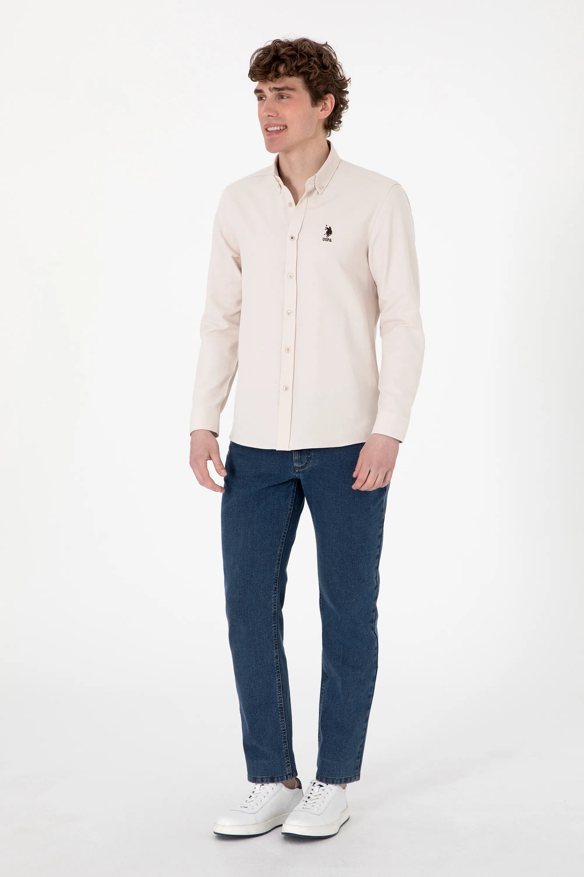 U.S. Polo Assn. Stone Men Stone Shirt Long Sleeve SKU: G081GL0040 2083841_VR049 Image 04