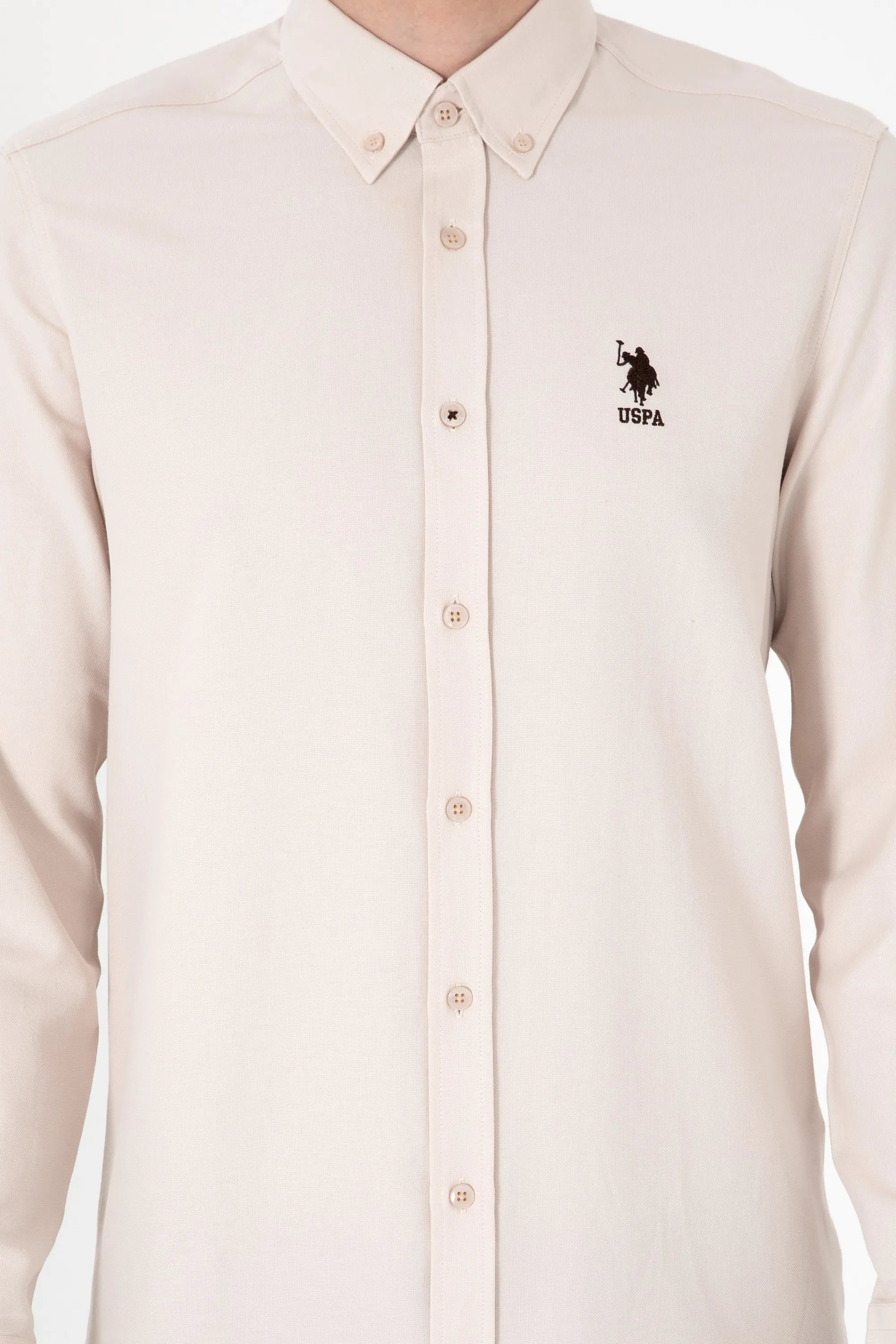 U.S. Polo Assn. Stone Men Stone Shirt Long Sleeve SKU: G081GL0040 2083841_VR049 Image 06
