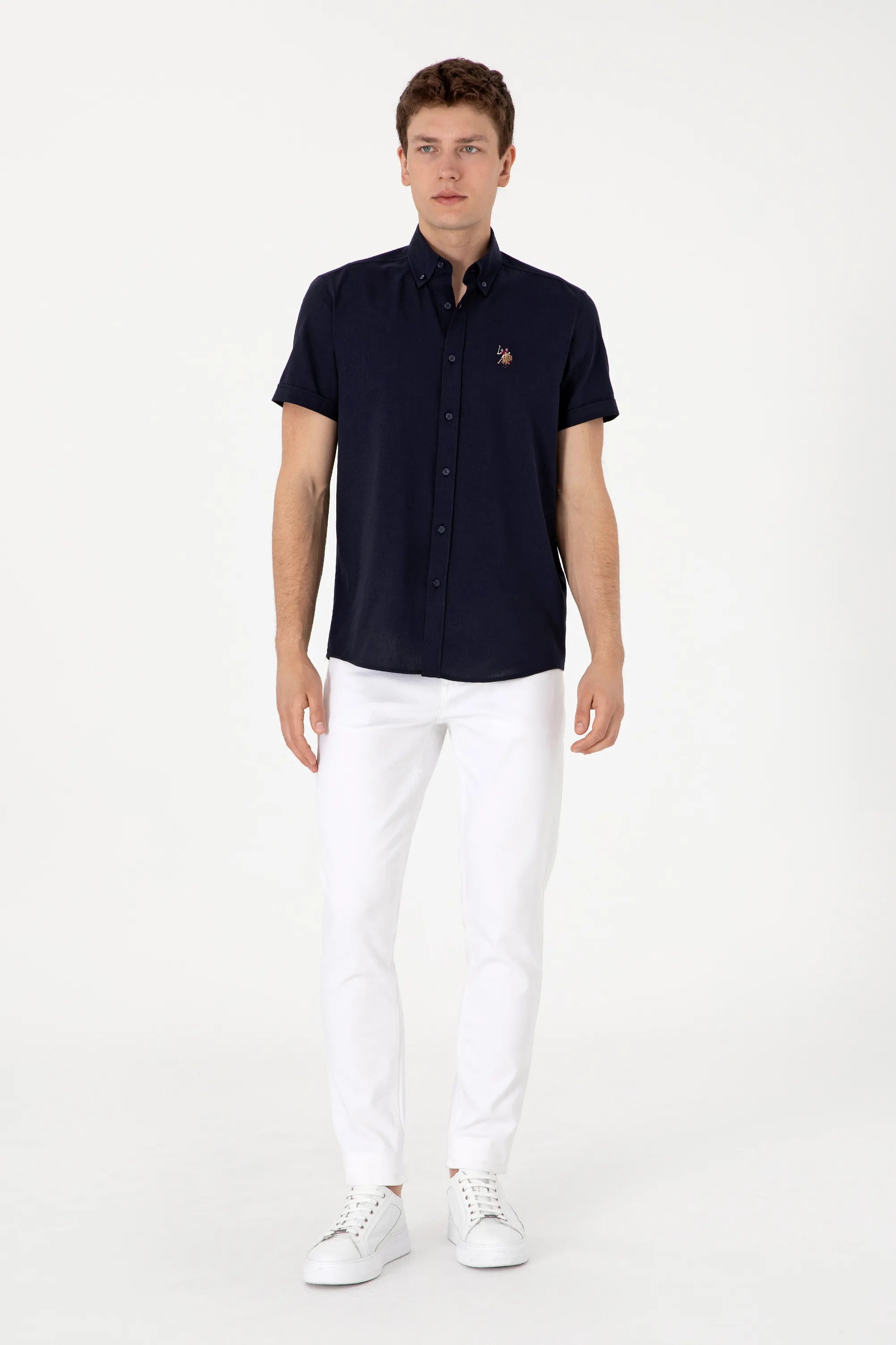 U.S. Polo Assn. Navy Blue Men Navy Blue Shirt SKU: G081GL0040 2083854_VR033 Image 04