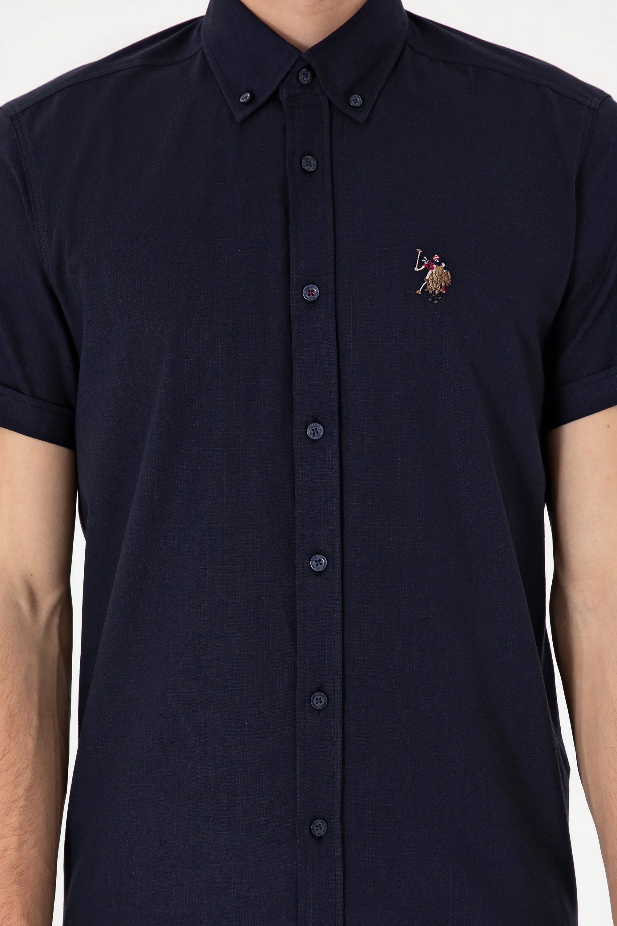 U.S. Polo Assn. Navy Blue Men Navy Blue Shirt SKU: G081GL0040 2083854_VR033 Image 06