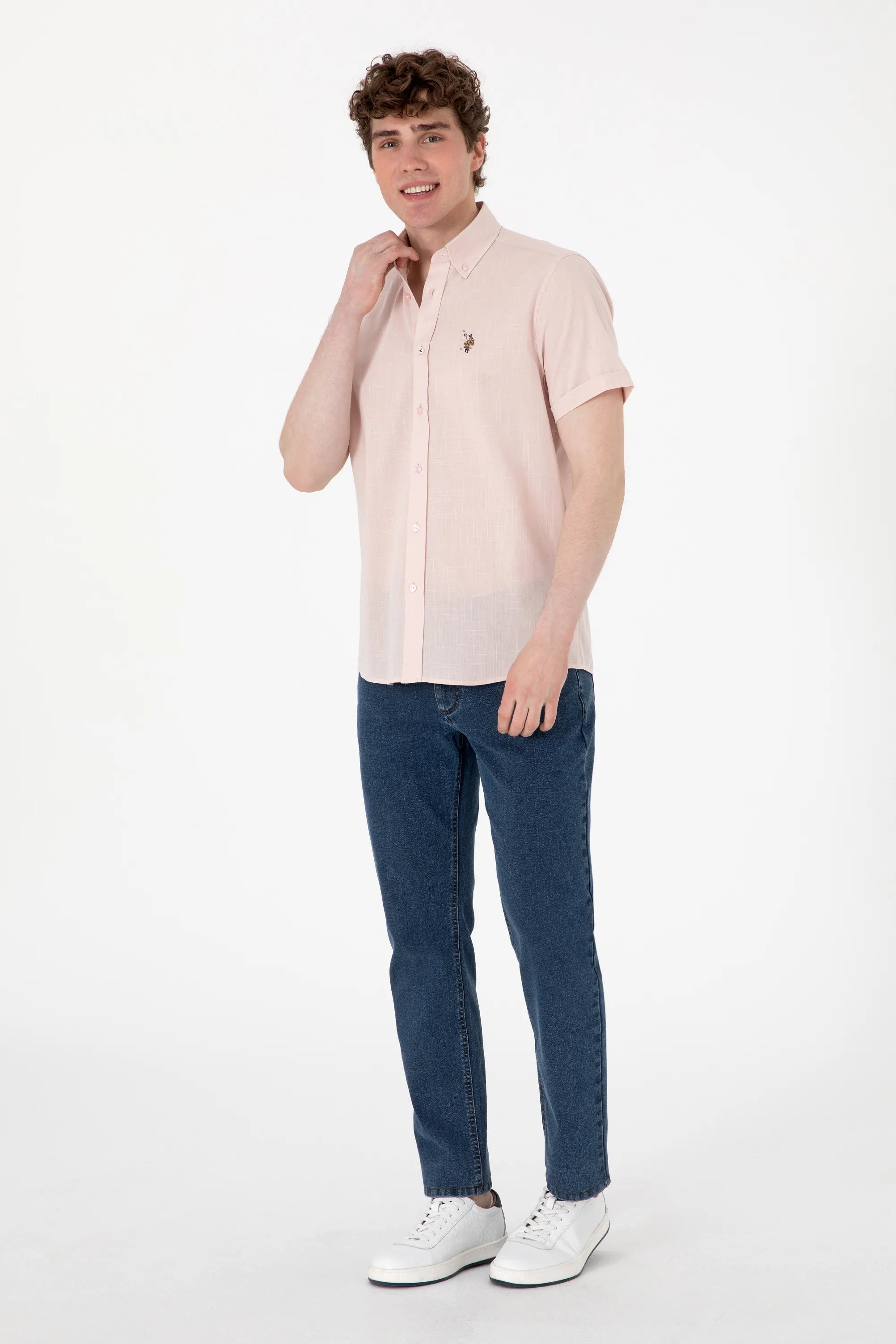 U.S. Polo Assn. Pink Men Pink Shirt SKU: G081GL0040 2083854_VR042 Image 04