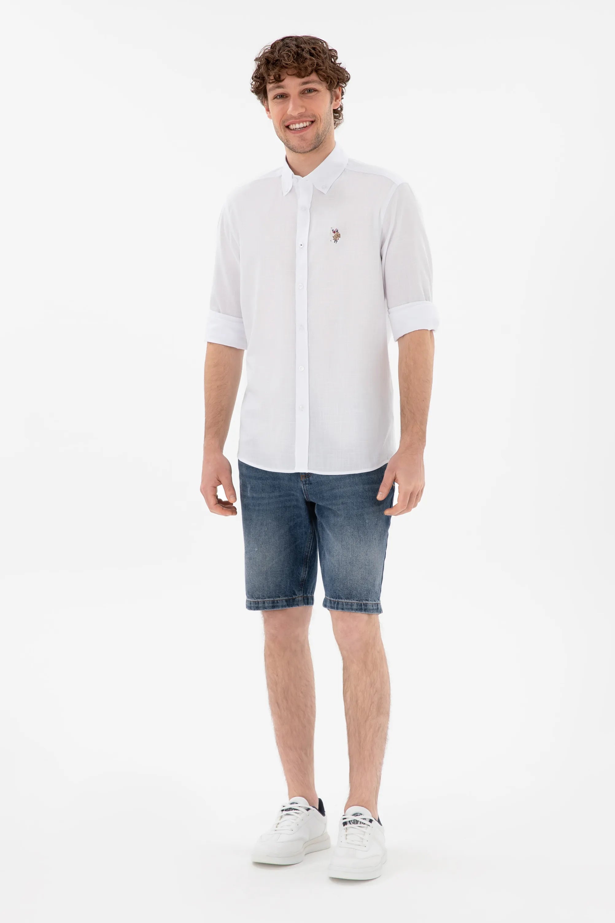 U.S. Polo Assn. White Men White Shirt Long Sleeve SKU: G081GL0040 2084002_VR013 Image 04