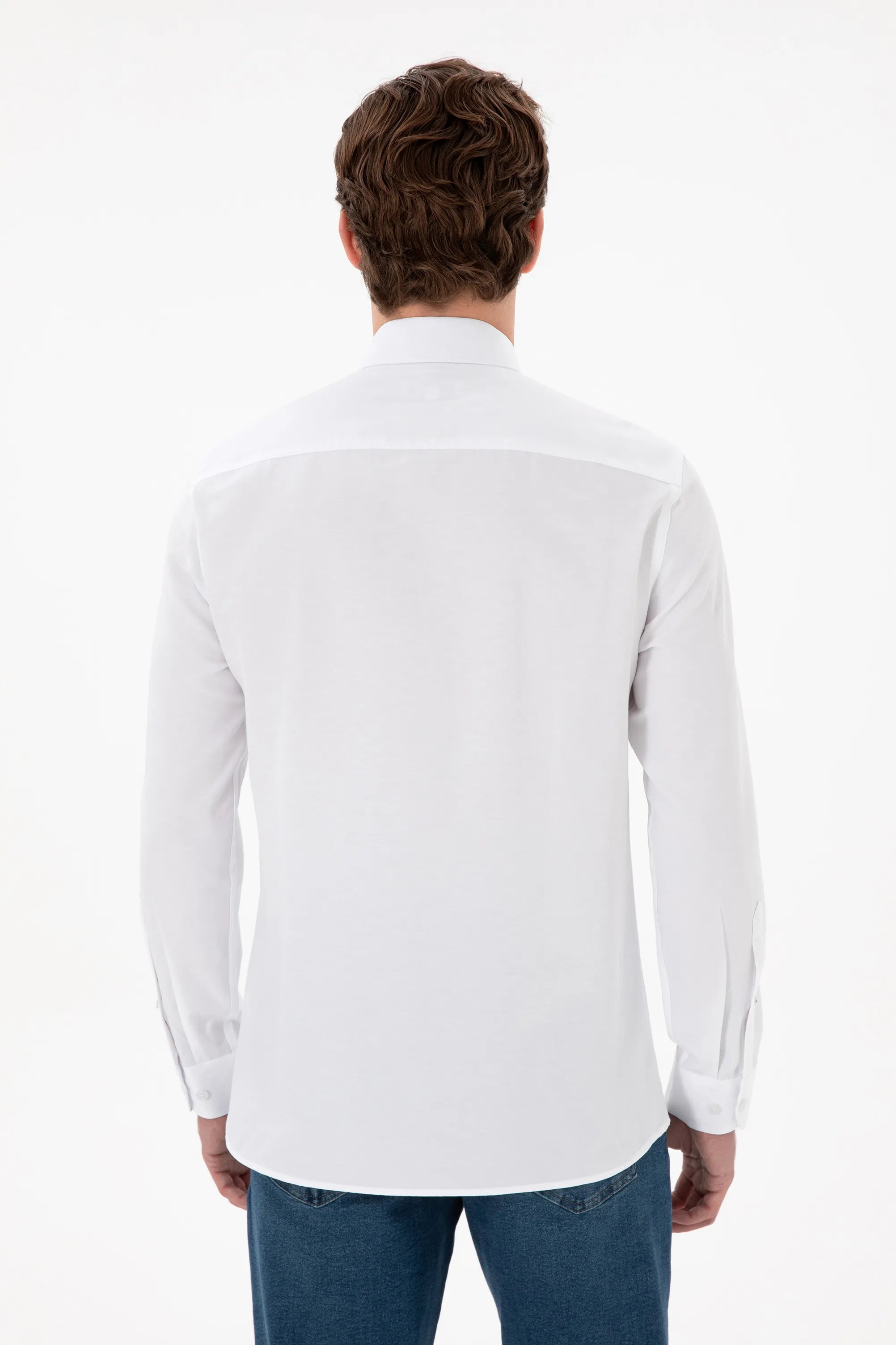 U.S. Polo Assn. White Men White Shirt Long Sleeve SKU: G081GL0040 2084085_VR013 Image 05