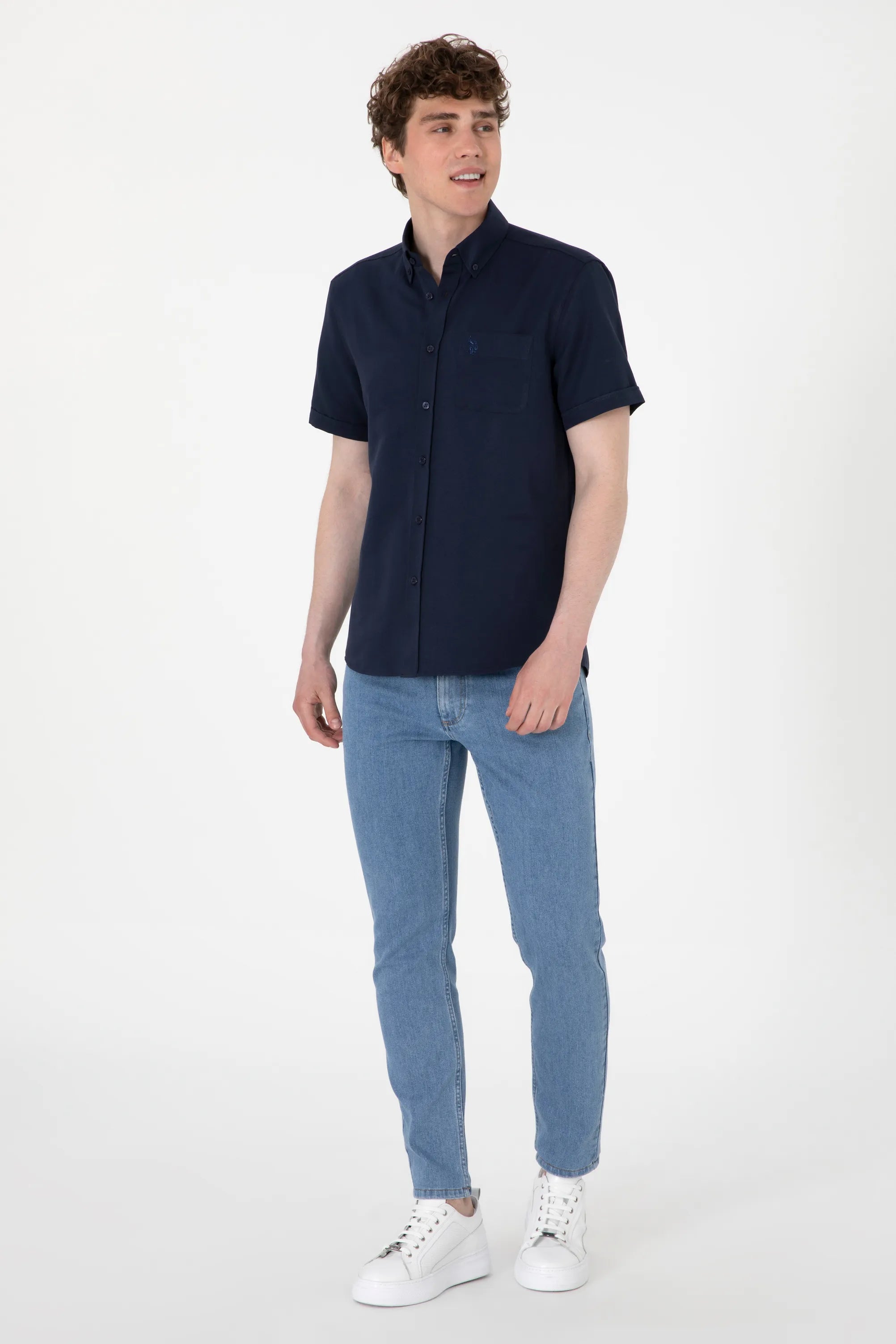 U.S. Polo Assn. Blue Men Navy Blue Shirt SKU: G081GL0040 2084143_VR033 Image 04
