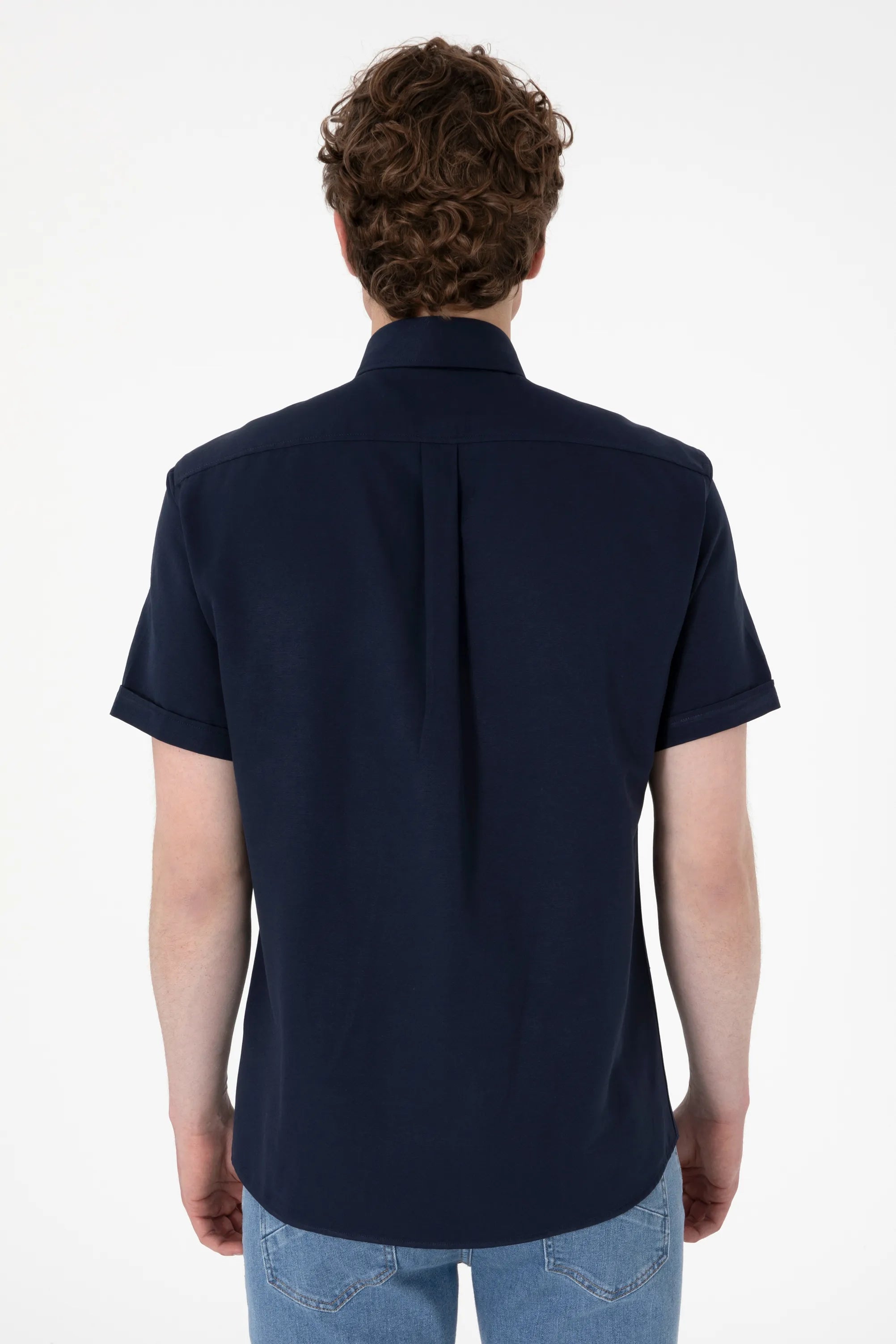 U.S. Polo Assn. Navy Blue Men Navy Blue Shirt SKU: G081GL0040 2084143_VR033 Image 05