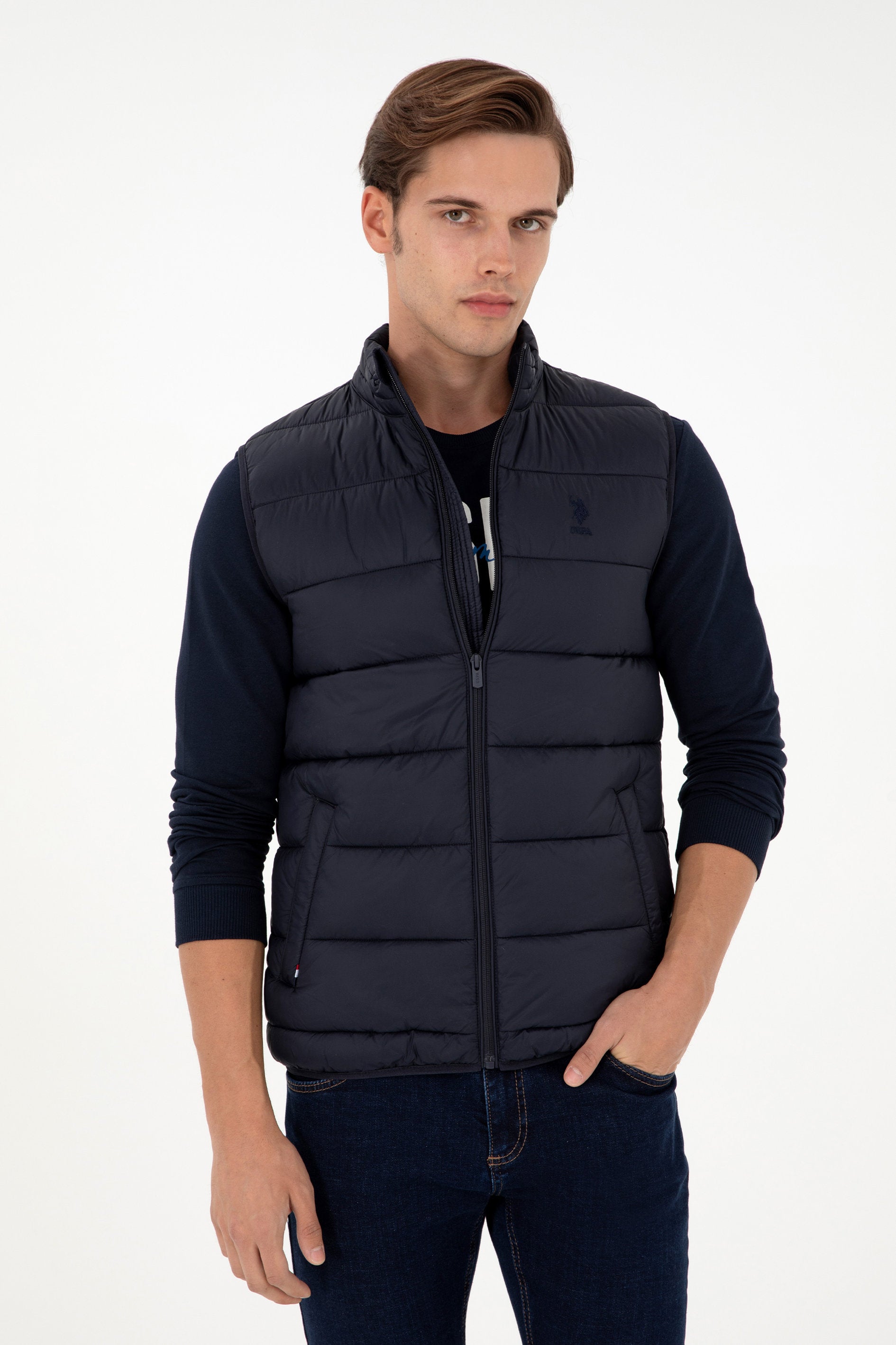 Blue Quilted Puffer Vest_G081GL0100 1946066_VR033_03