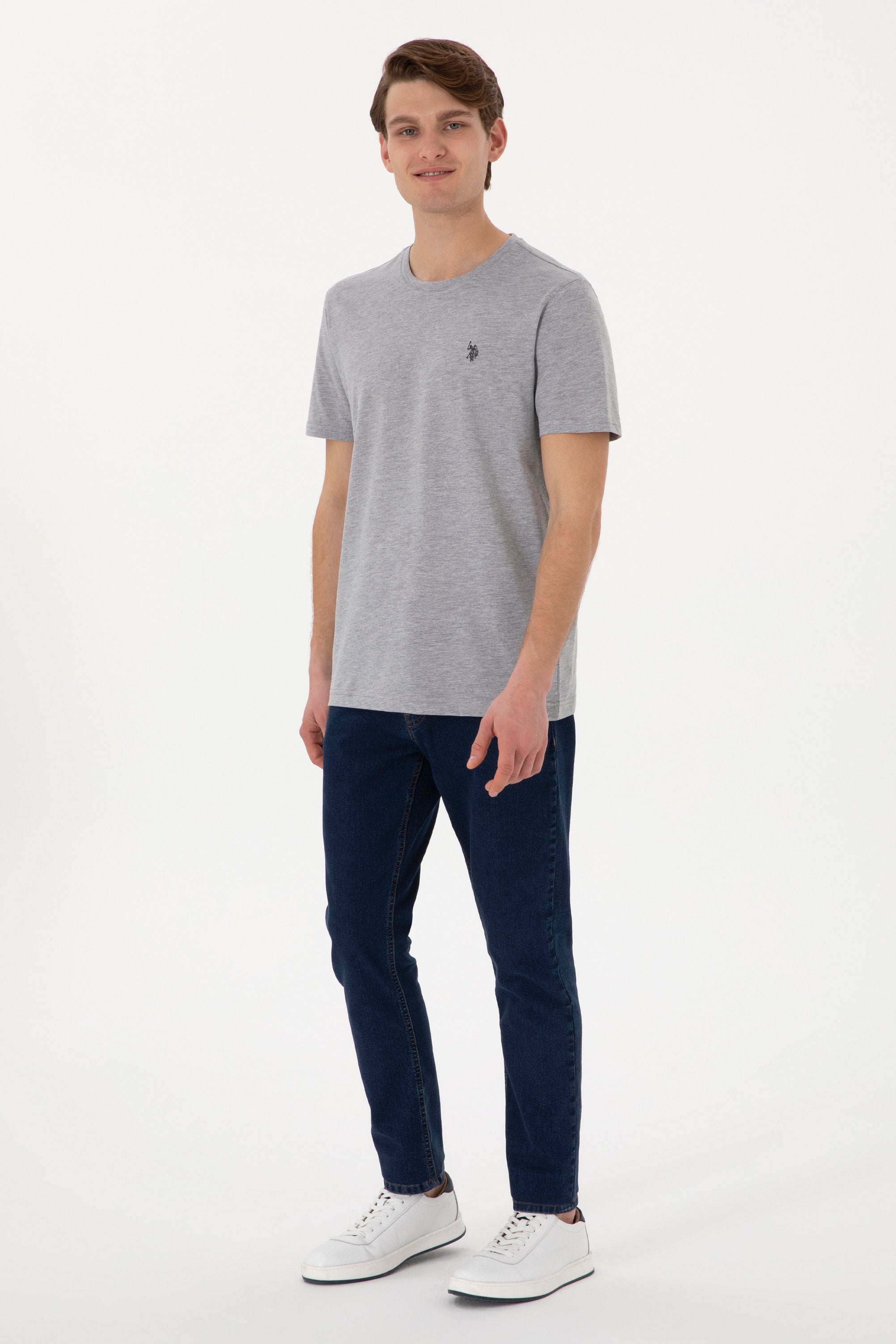 U.S. Polo Assn._Grey Melange T-Shirt_G081GL0110 2084591_VR086_04