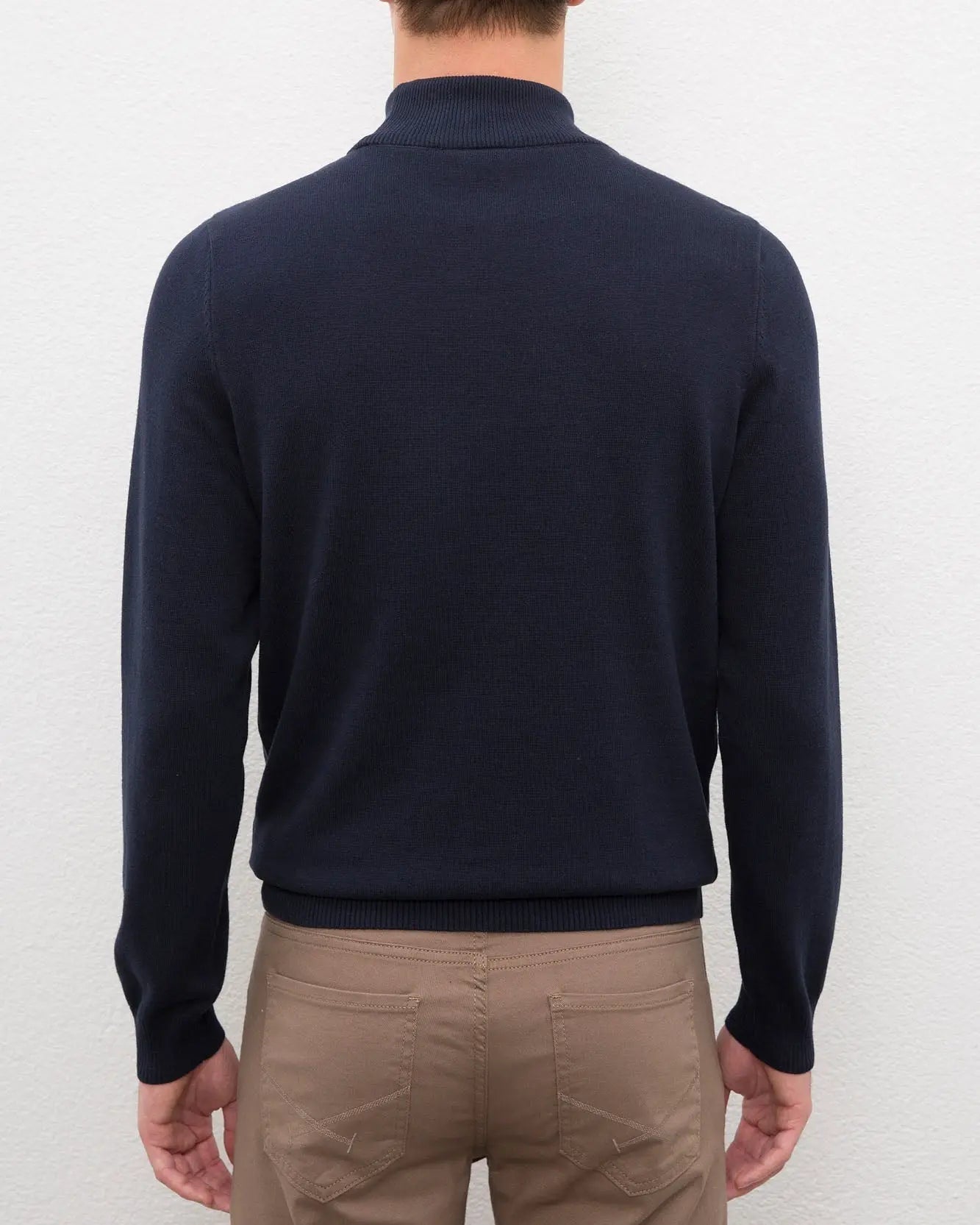 Dark Blue Knitting Jumper - BEVAVA