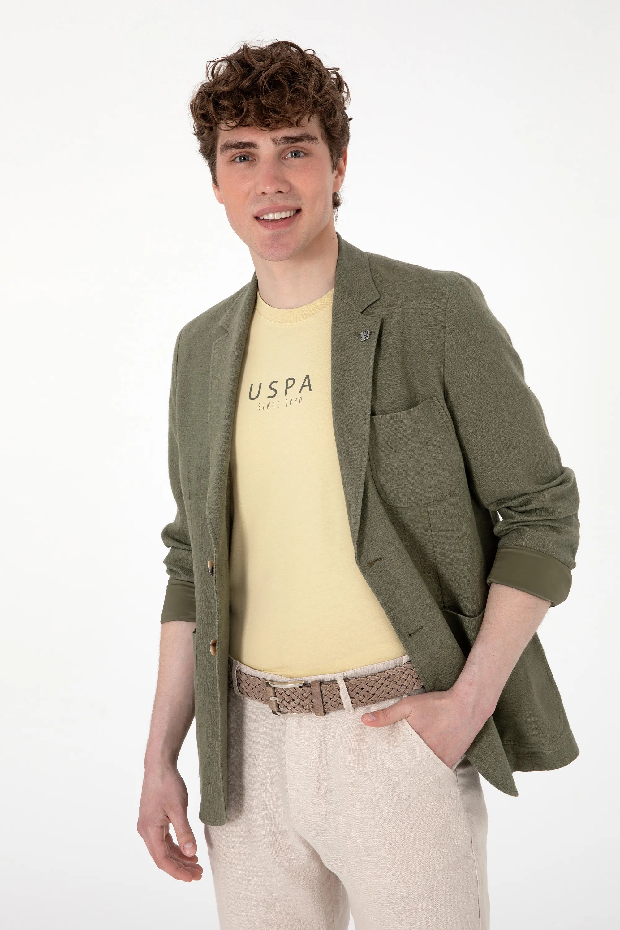 U.S. Polo Assn. Dark Khaki Men Dark Khaki Jacket SKU: G081SZ0020 2119072_VR111 Image 03