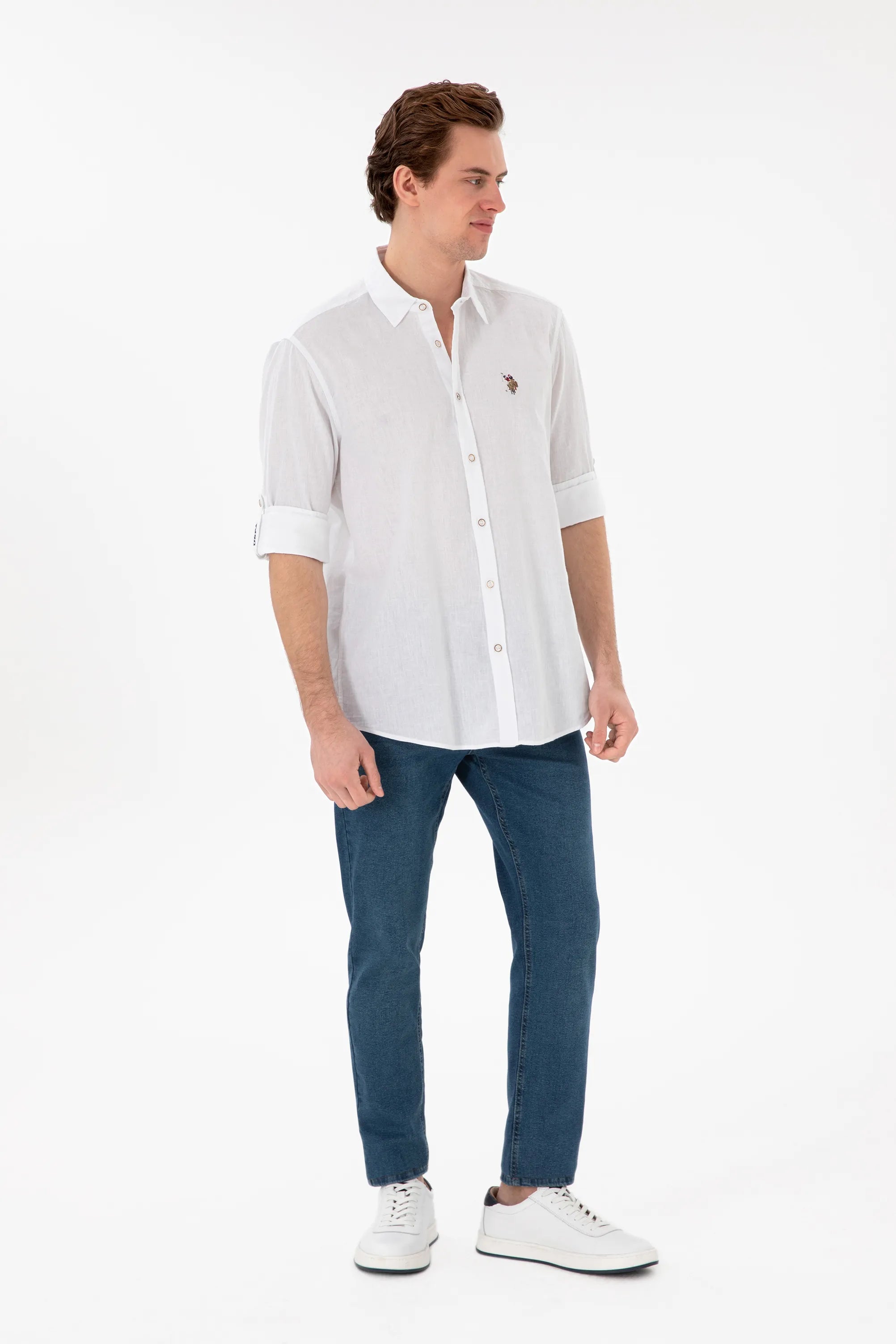 U.S. Polo Assn. White Men White Shirt Long Sleeve SKU: G081SZ0040 2082527_VR013 Image 04