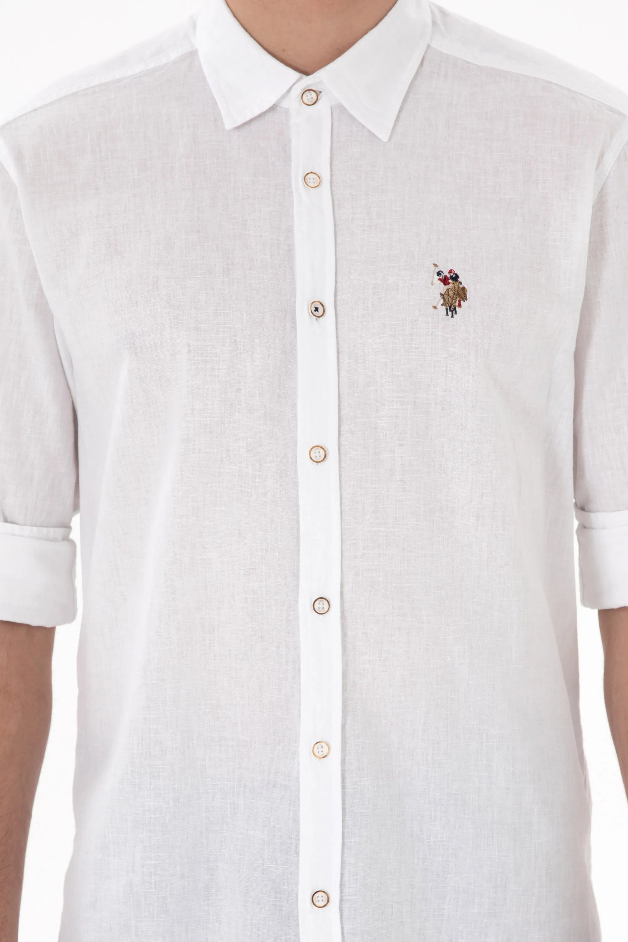 U.S. Polo Assn. White Men White Shirt Long Sleeve SKU: G081SZ0040 2082527_VR013 Image 06