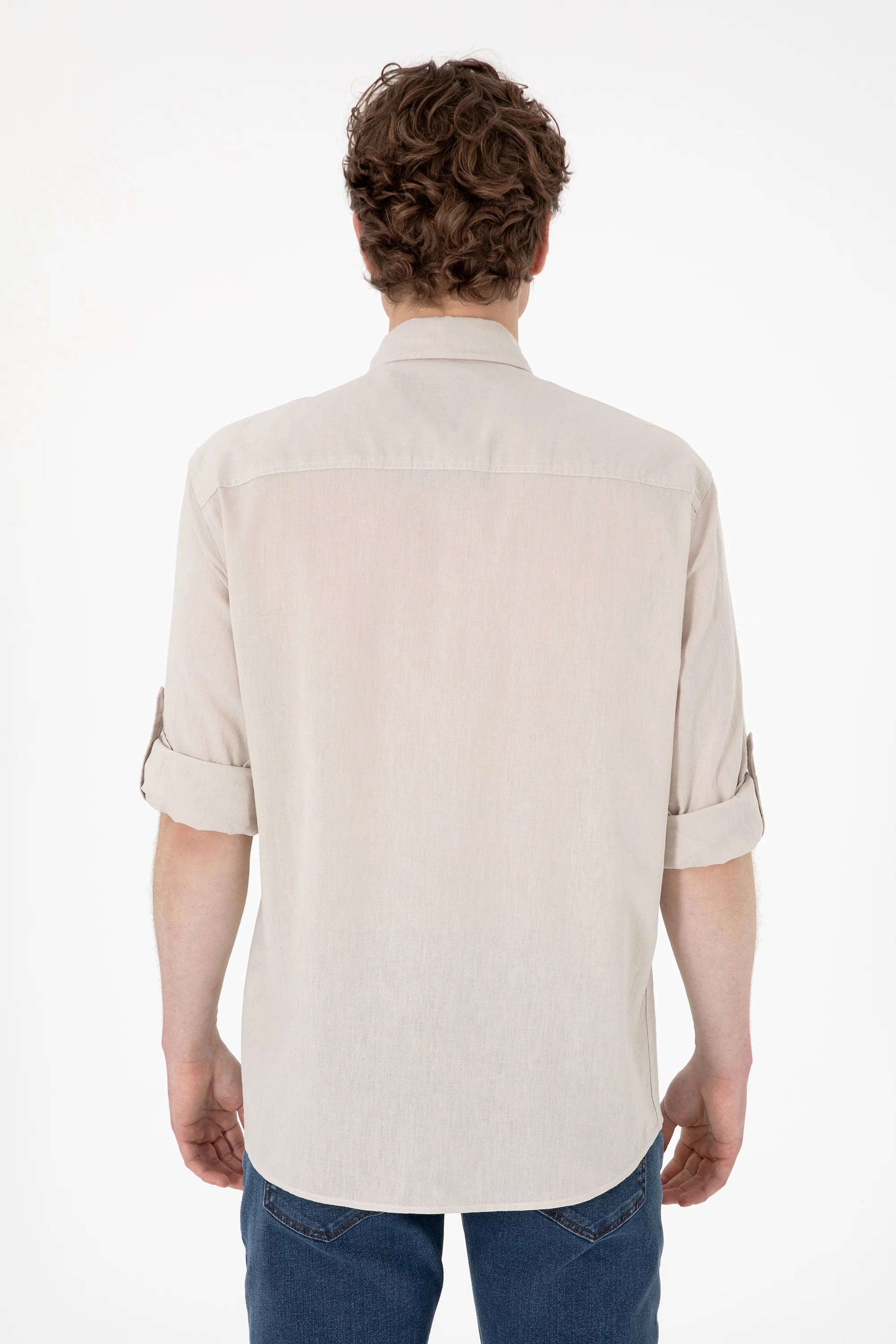 U.S. Polo Assn. Stone Men Stone Shirt Long Sleeve SKU: G081SZ0040 2082527_VR049 Image 05