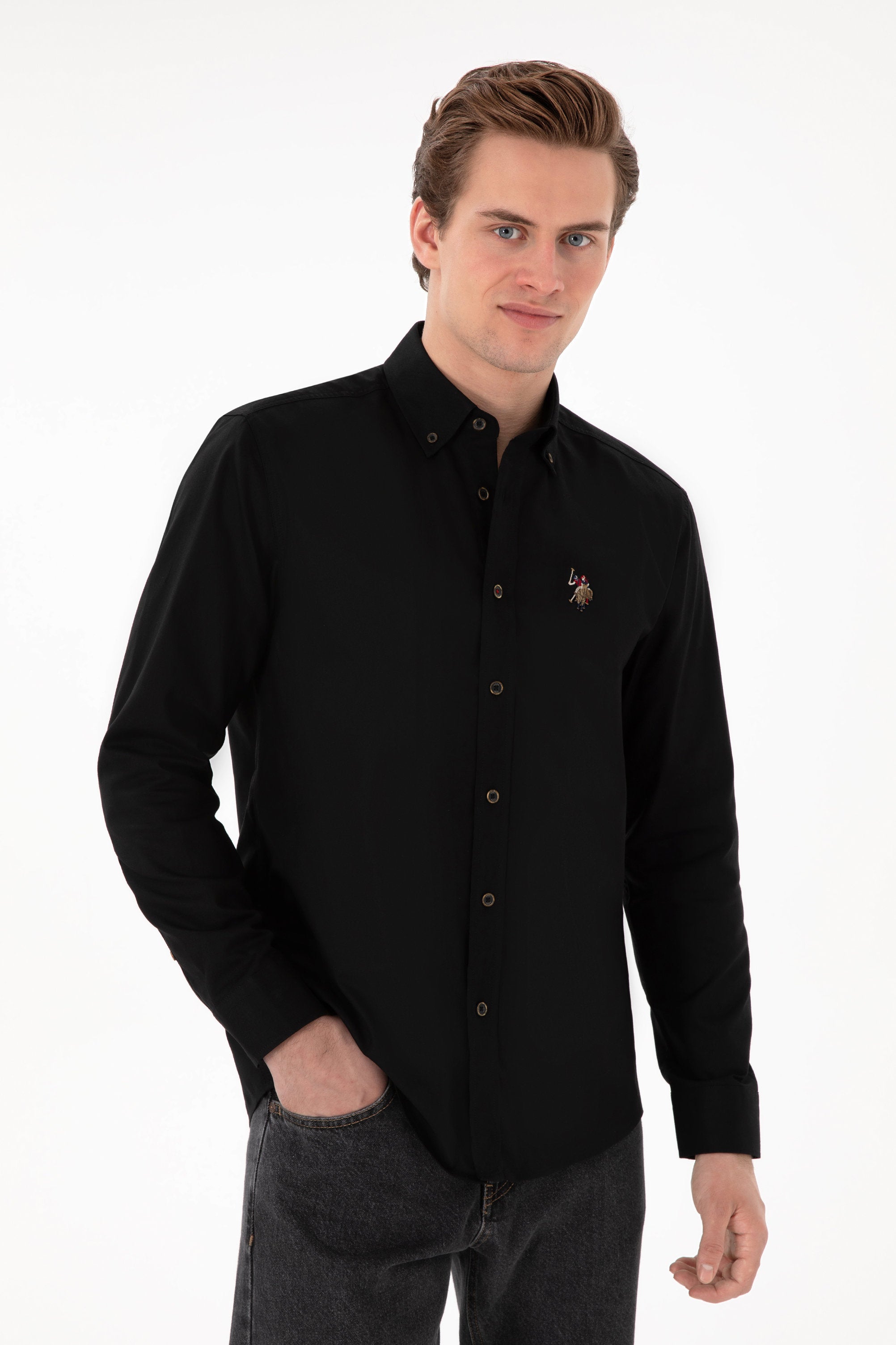U.S. Polo Assn._Black Shirt Long Sleeve_G081SZ0040 2083079_VR046_03