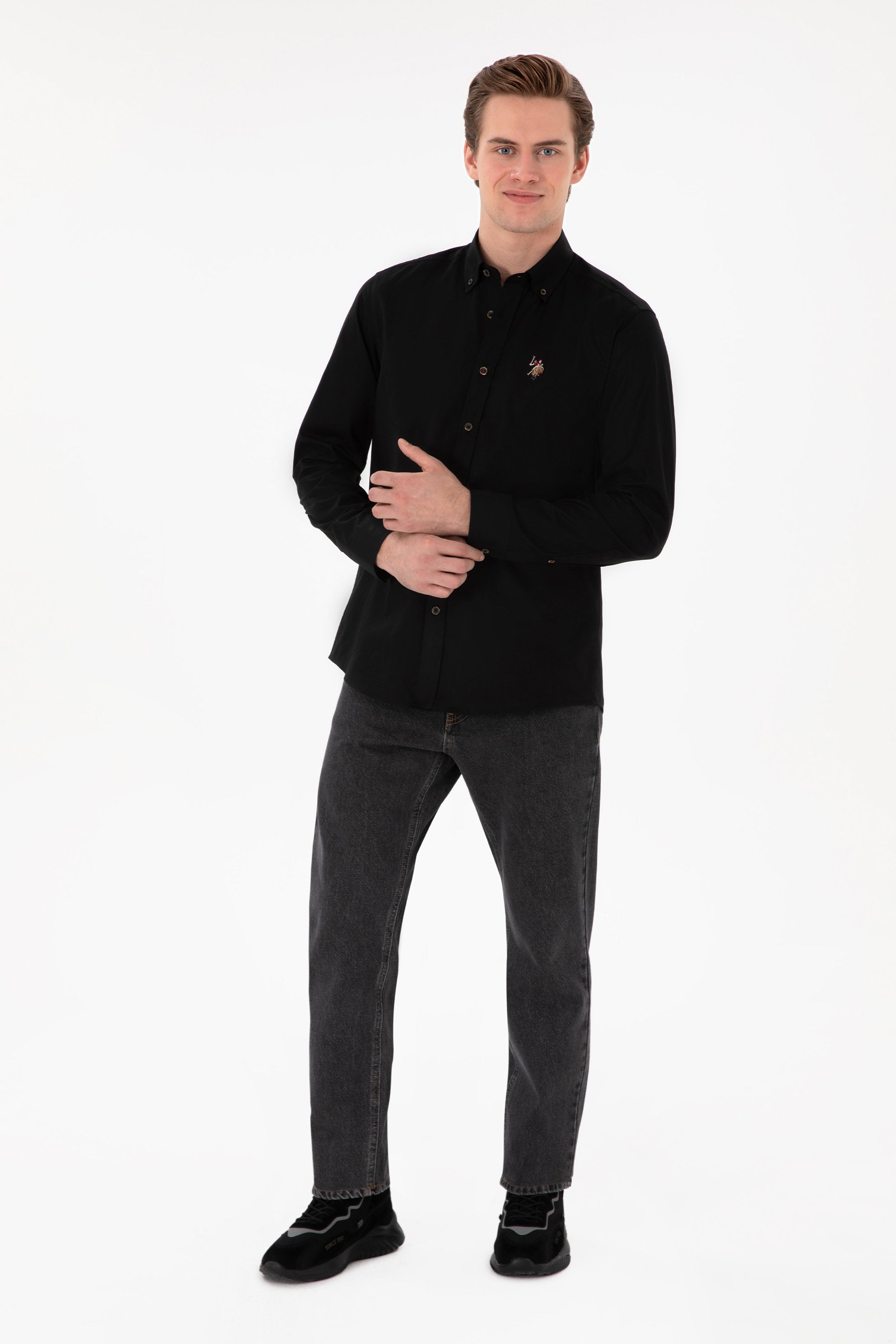 U.S. Polo Assn._Black Shirt Long Sleeve_G081SZ0040 2083079_VR046_04