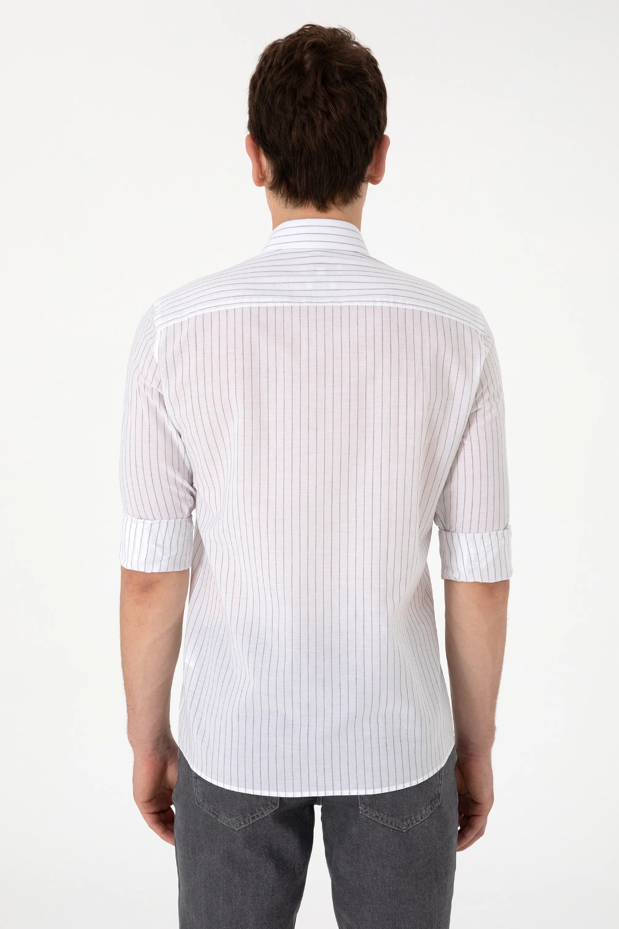 U.S. Polo Assn. White Men White Shirt Long Sleeve SKU: G081SZ0040 2103078_VR013 Image 05