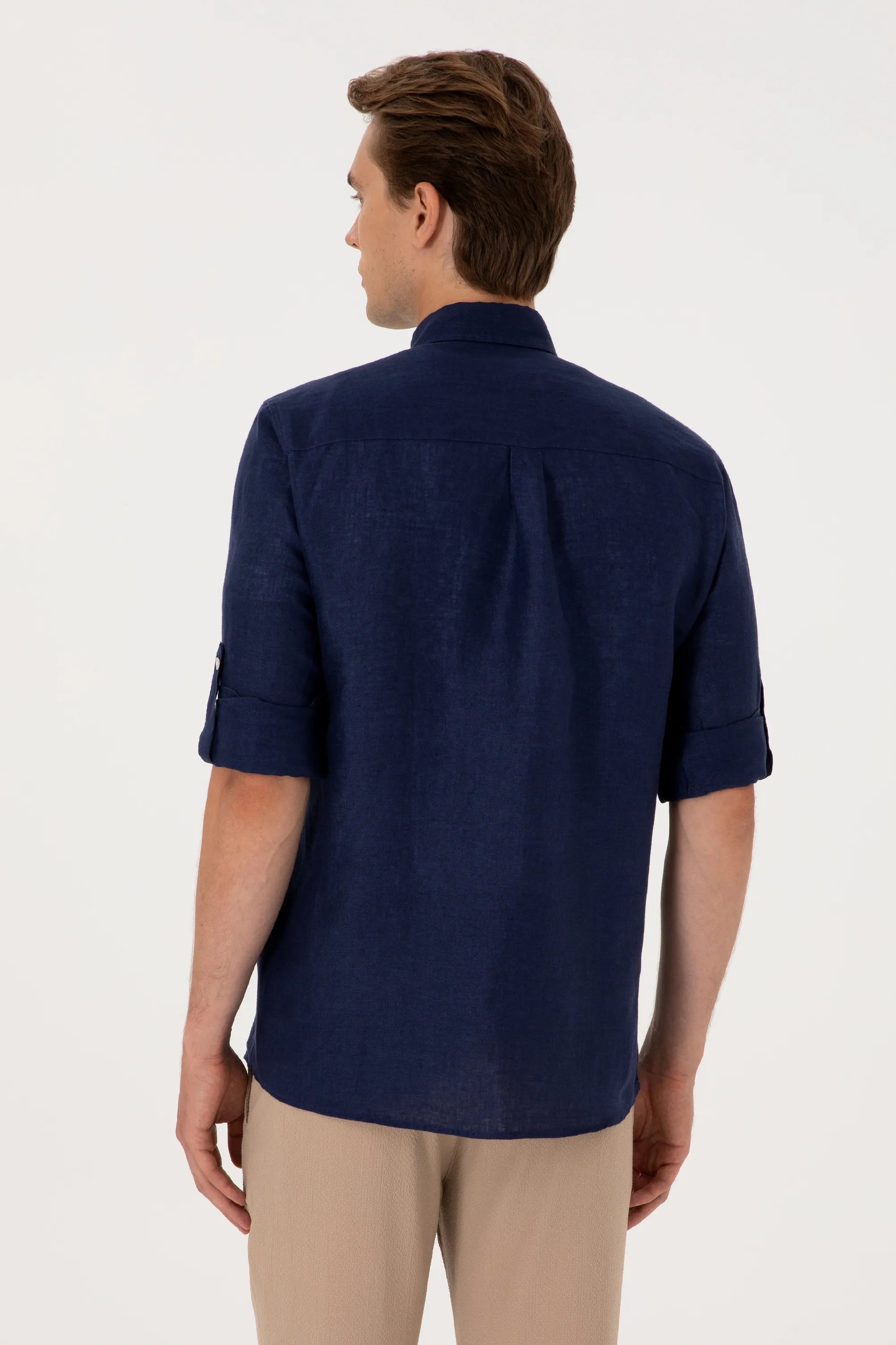U.S. Polo Assn. Navy Blue Men Navy Blue Shirt Long Sleeve SKU: G081SZ0040 2103097_VR033 Image 05
