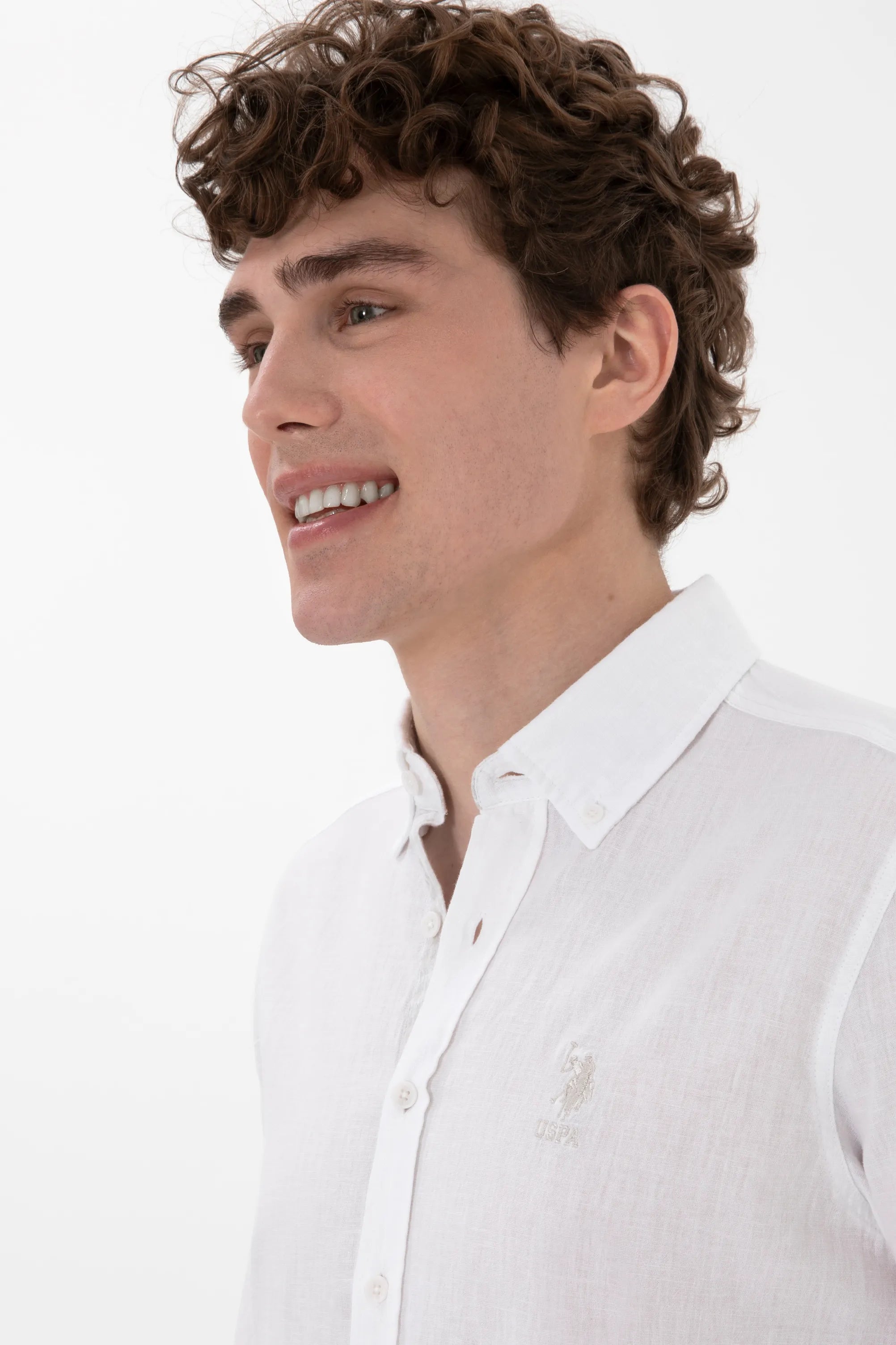 U.S. Polo Assn. White Men White Shirt Long Sleeve SKU: G081SZ0040 2104315_VR013 Image 02