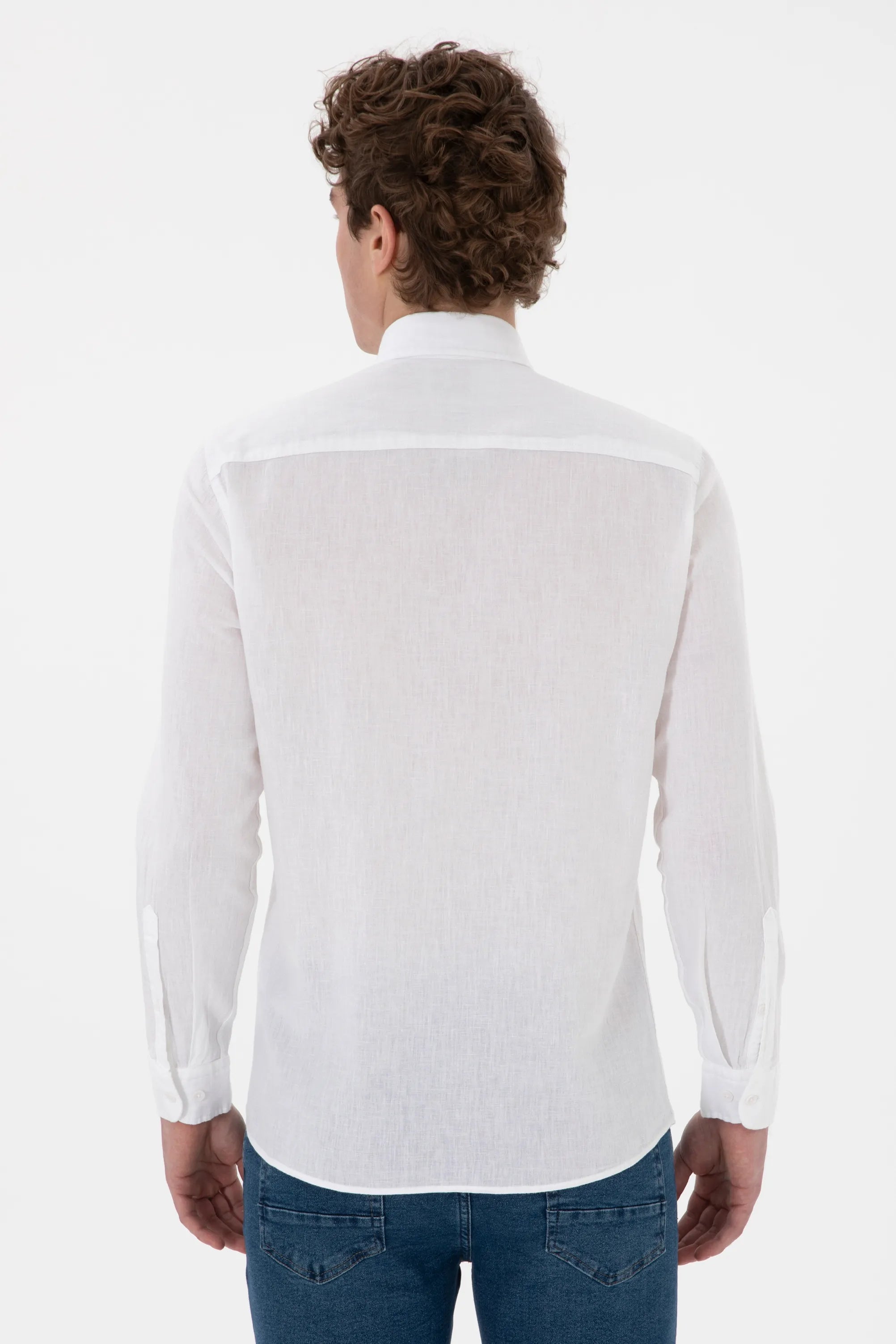 U.S. Polo Assn. White Men White Shirt Long Sleeve SKU: G081SZ0040 2104315_VR013 Image 05