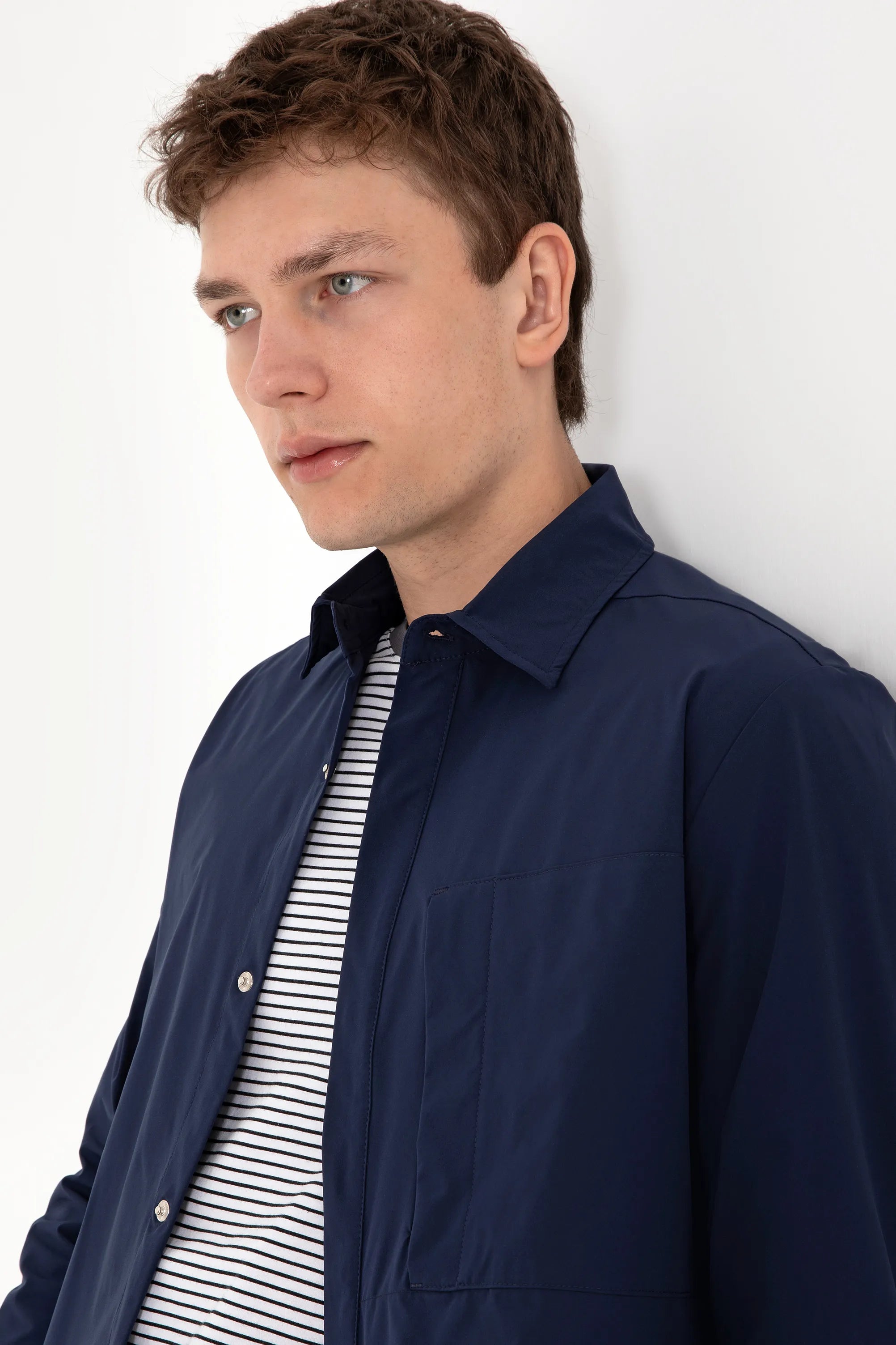 U.S. Polo Assn. Navy Blue Men Navy Blue Shirt Long Sleeve SKU: G081SZ0040 2116624_VR033 Image 02