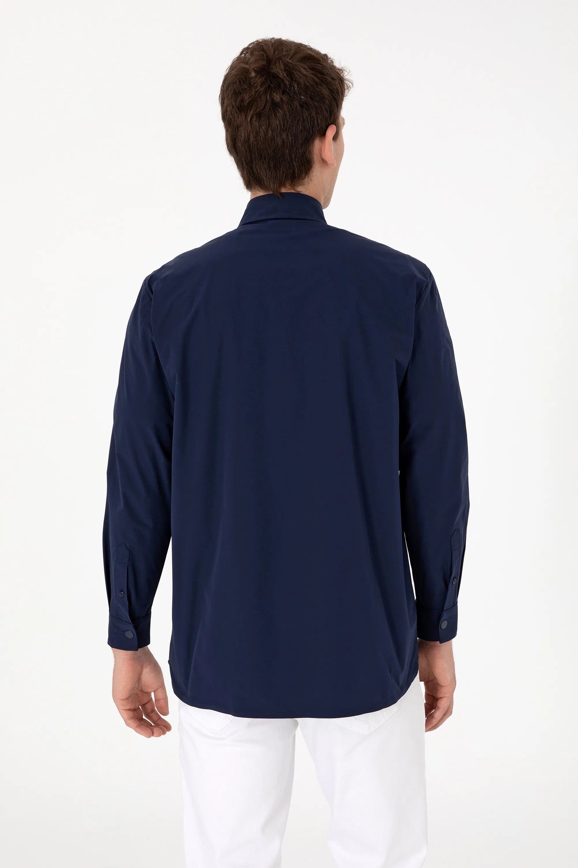 U.S. Polo Assn. Navy Blue Men Navy Blue Shirt Long Sleeve SKU: G081SZ0040 2116624_VR033 Image 05