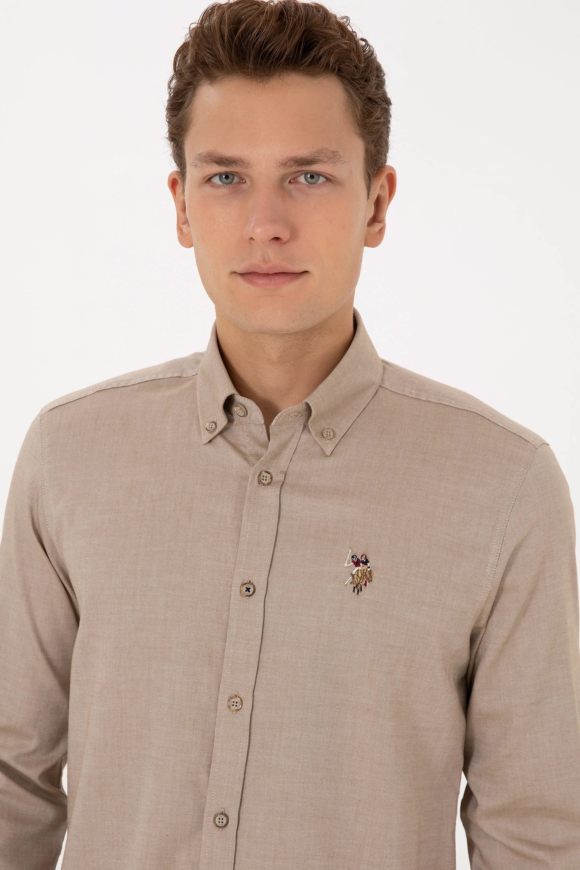 U.S. Polo Assn._Khaki_Khaki Shirt_G081SZ0040 2225643_VR027_02