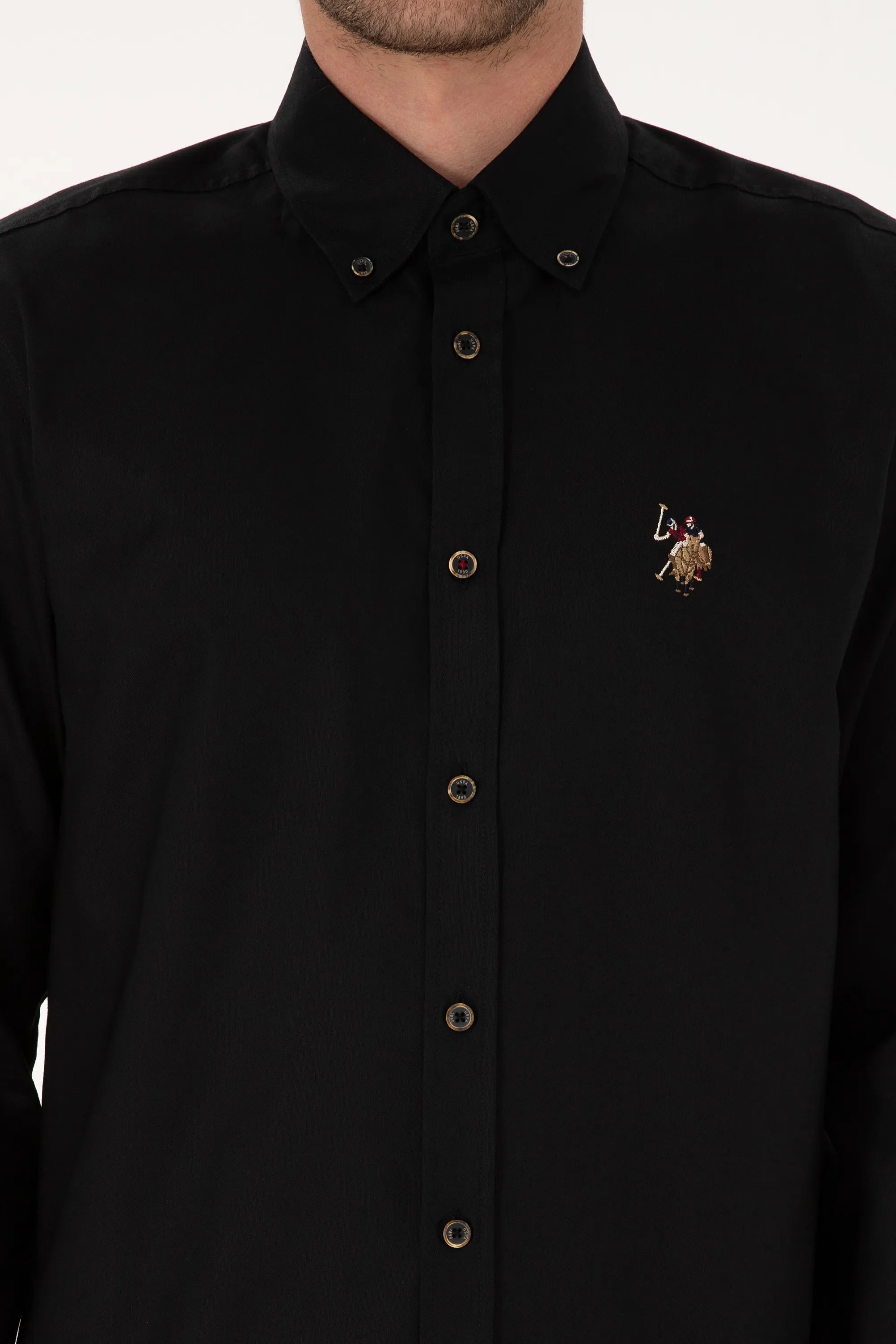 U.S. Polo Assn._Black_Black Long Sleeve Shirt_G081SZ0040 2225643_VR046_06