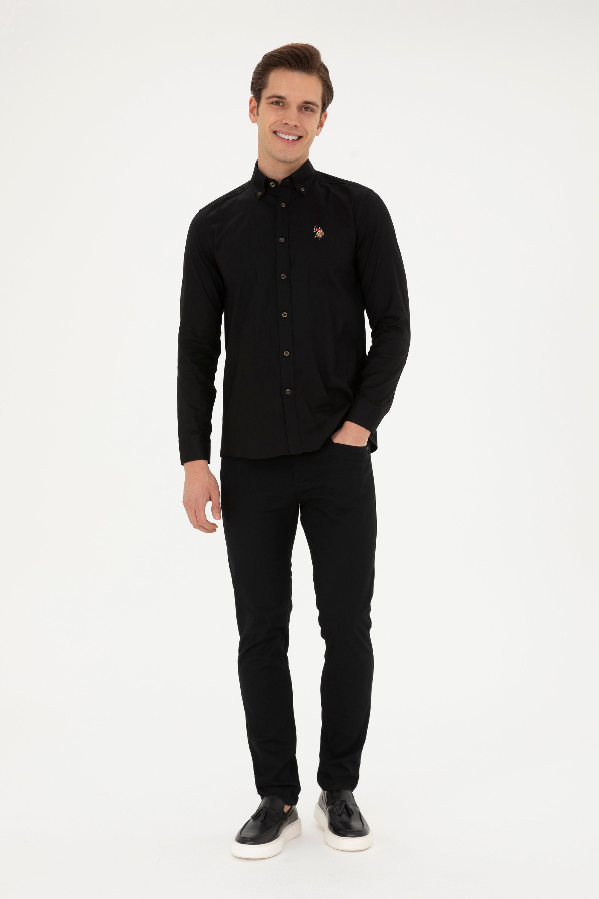 Button Down Shirt With Logo_G081SZ0040 1829891_VR046_04