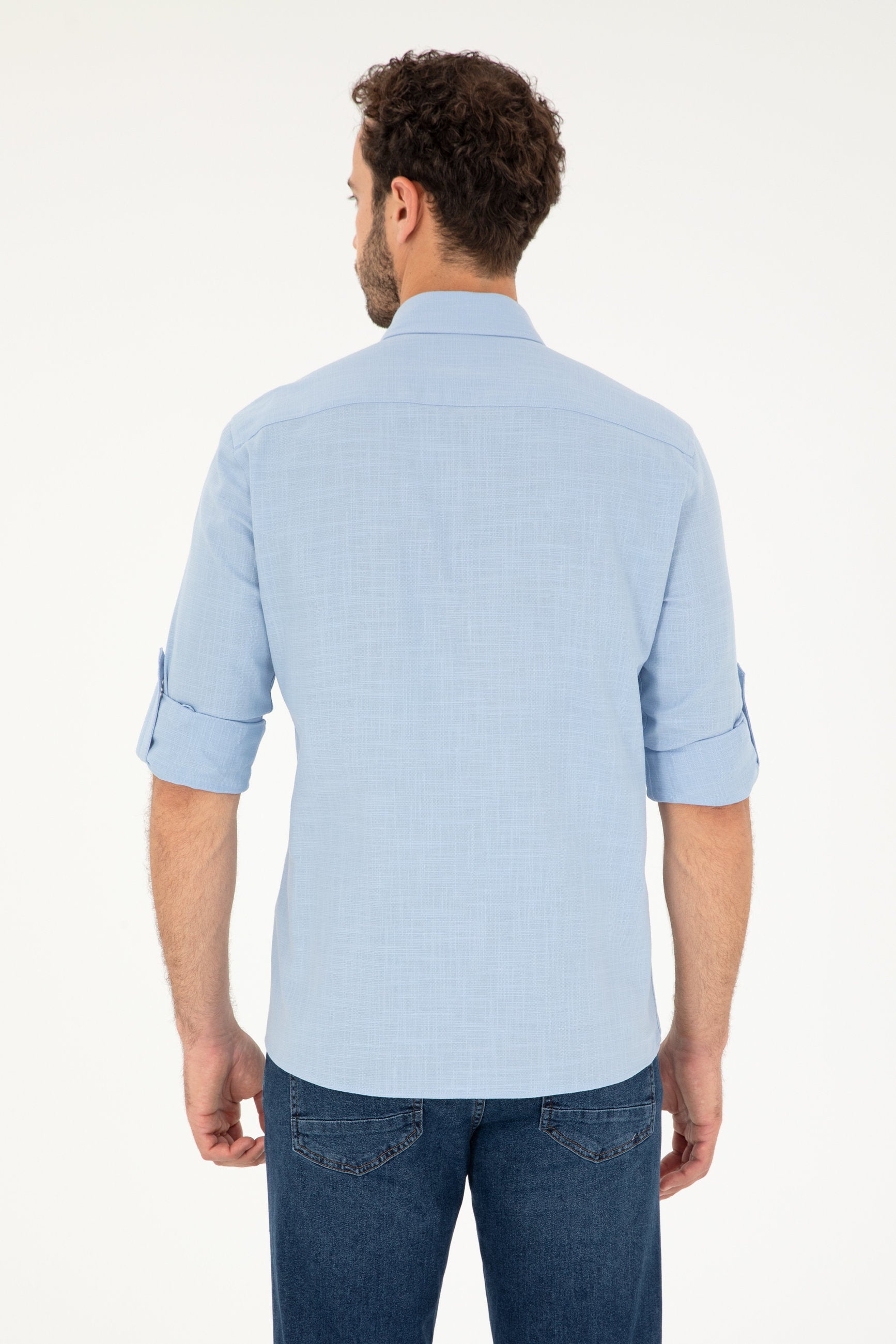 Blue Button Down Woven Shirt_G081SZ0040 1837940_VR003_06