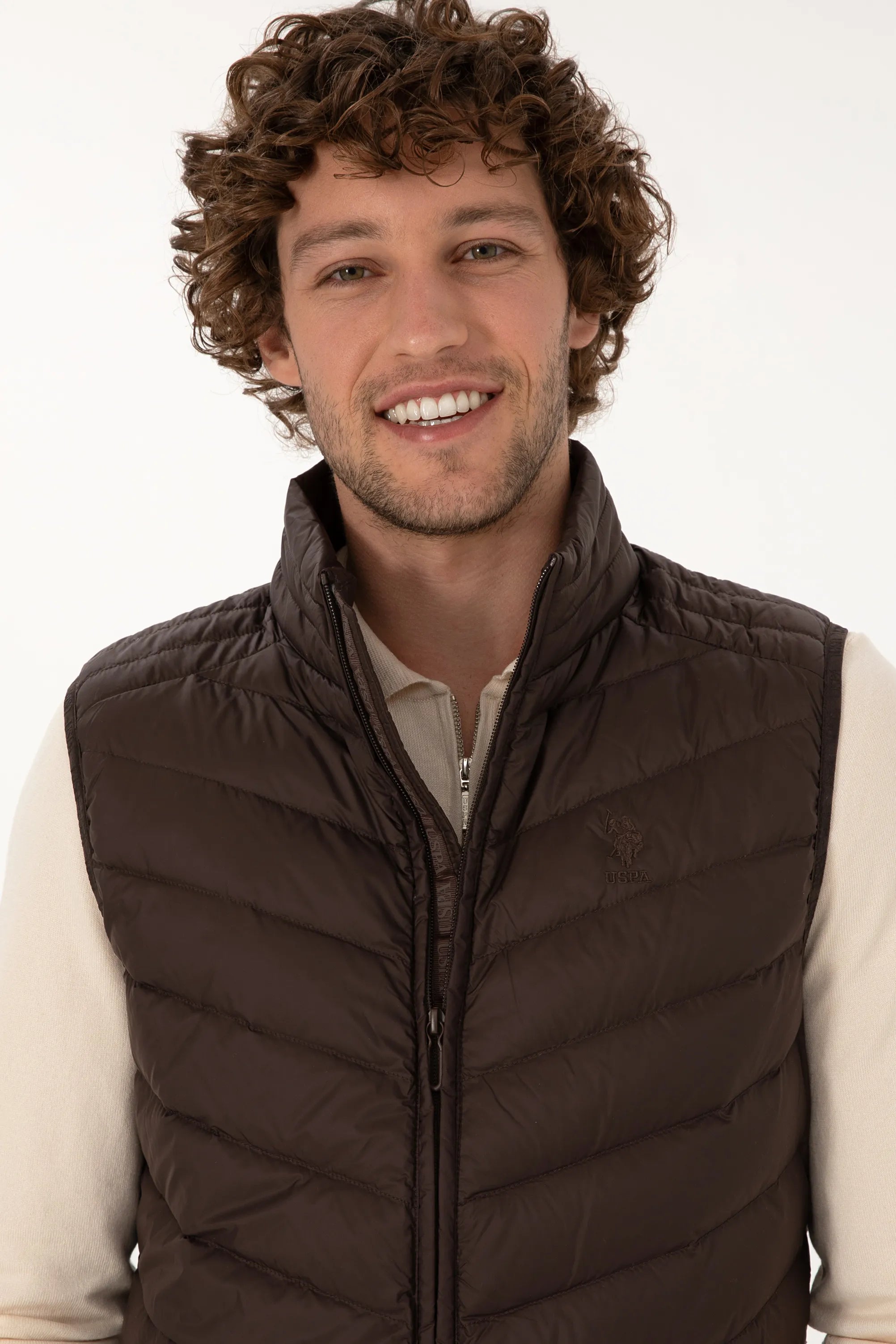 U.S. Polo Assn._Dark Brown_Dark Brown Vest Jacket_G081SZ0100 2246365_VR084_02