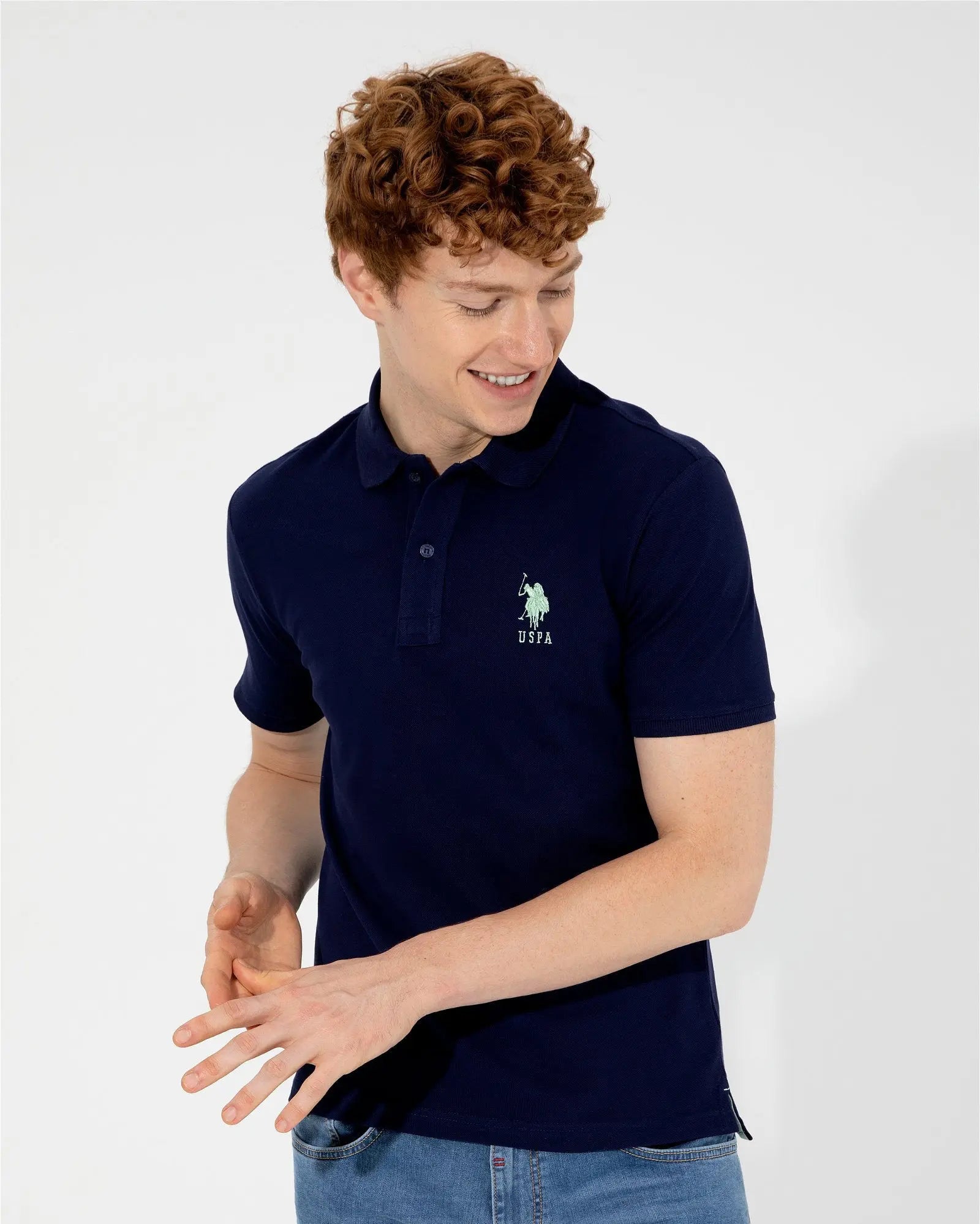 Dark Blue Basic Polo Shirt - BEVAVA