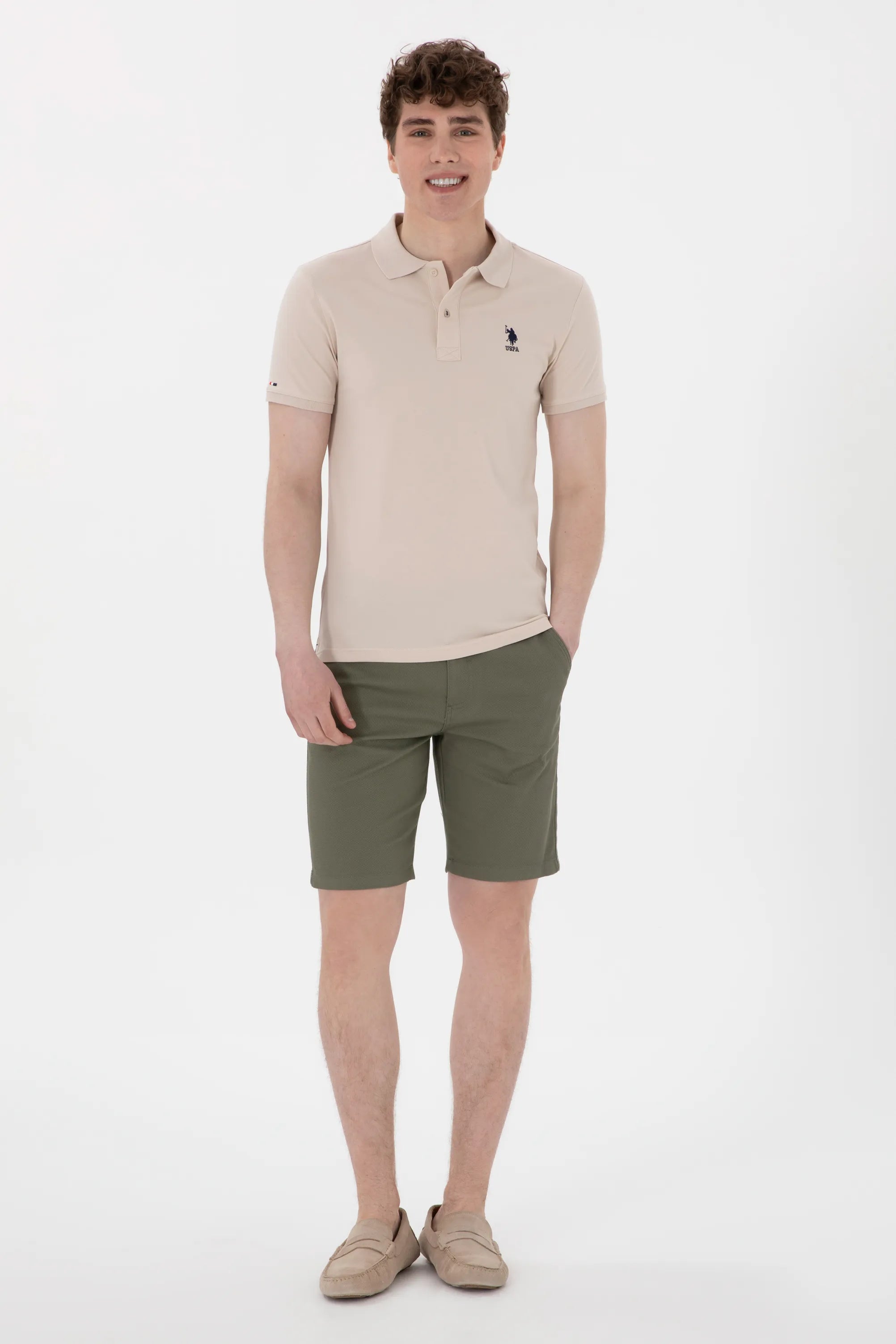 U.S. Polo Assn. Stone Men Stone Slim Fit Polo Shirt SKU: G081SZ0110 2084040_VR049 Image 04