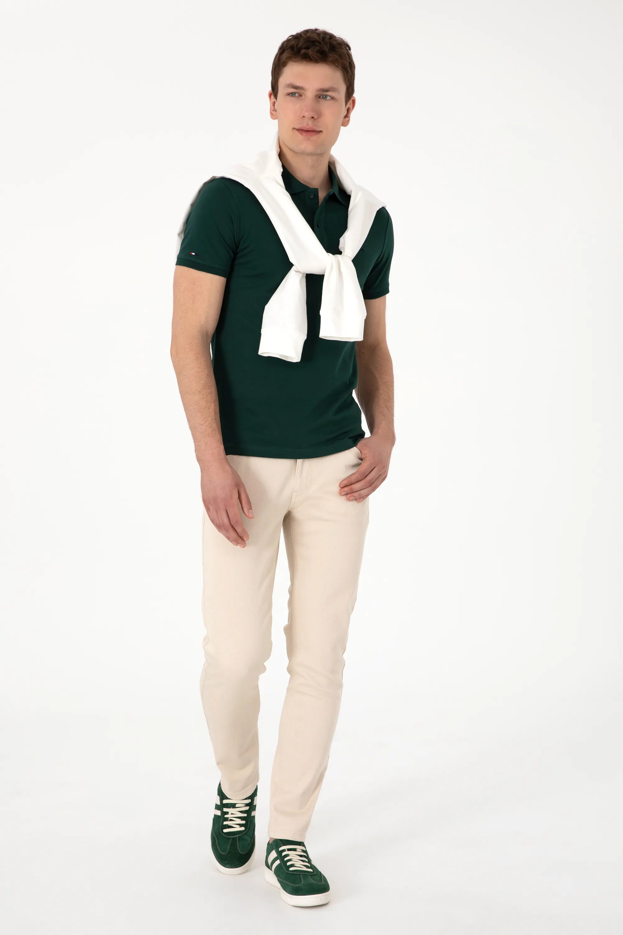 U.S. Polo Assn. Dark Green Men Dark Green Slim Fit Polo Shirt SKU: G081SZ0110 2084040_VR079 Image 04