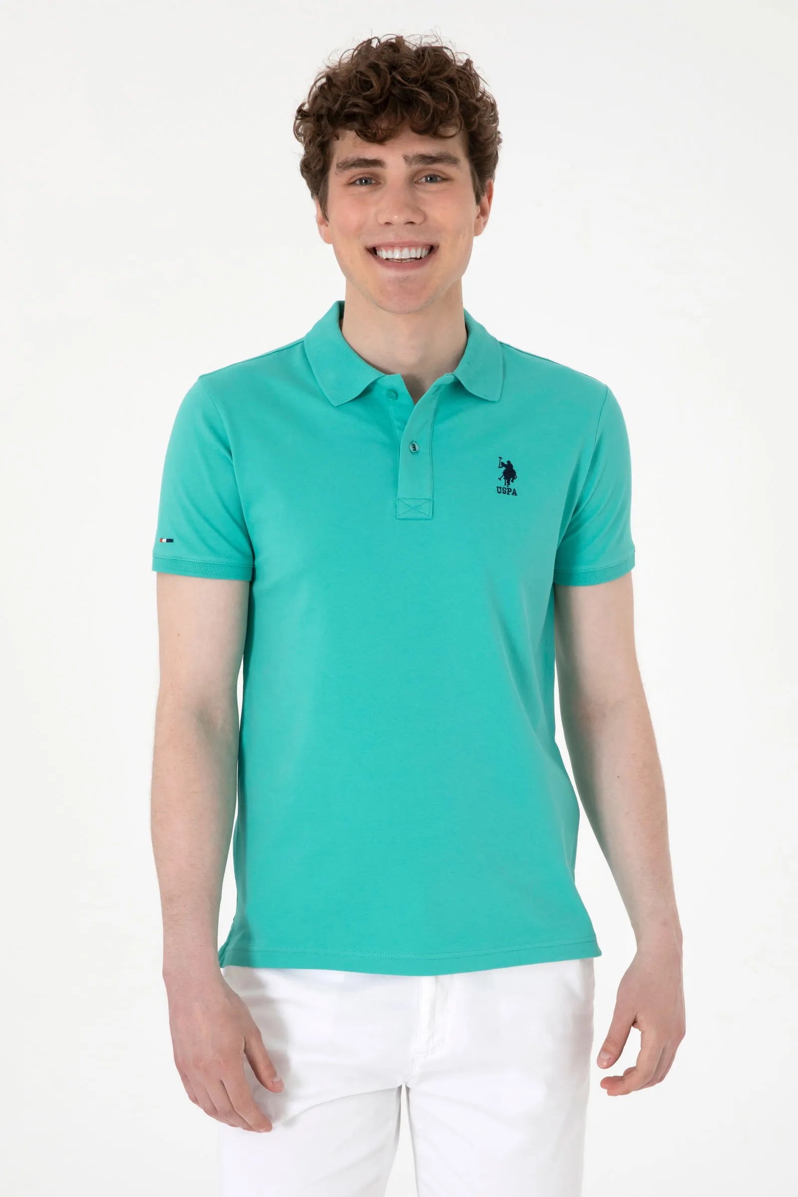 U.S. Polo Assn. Mint Men Mint Slim Fit Polo Shirt SKU: G081SZ0110 2084040_VR090 Image 01