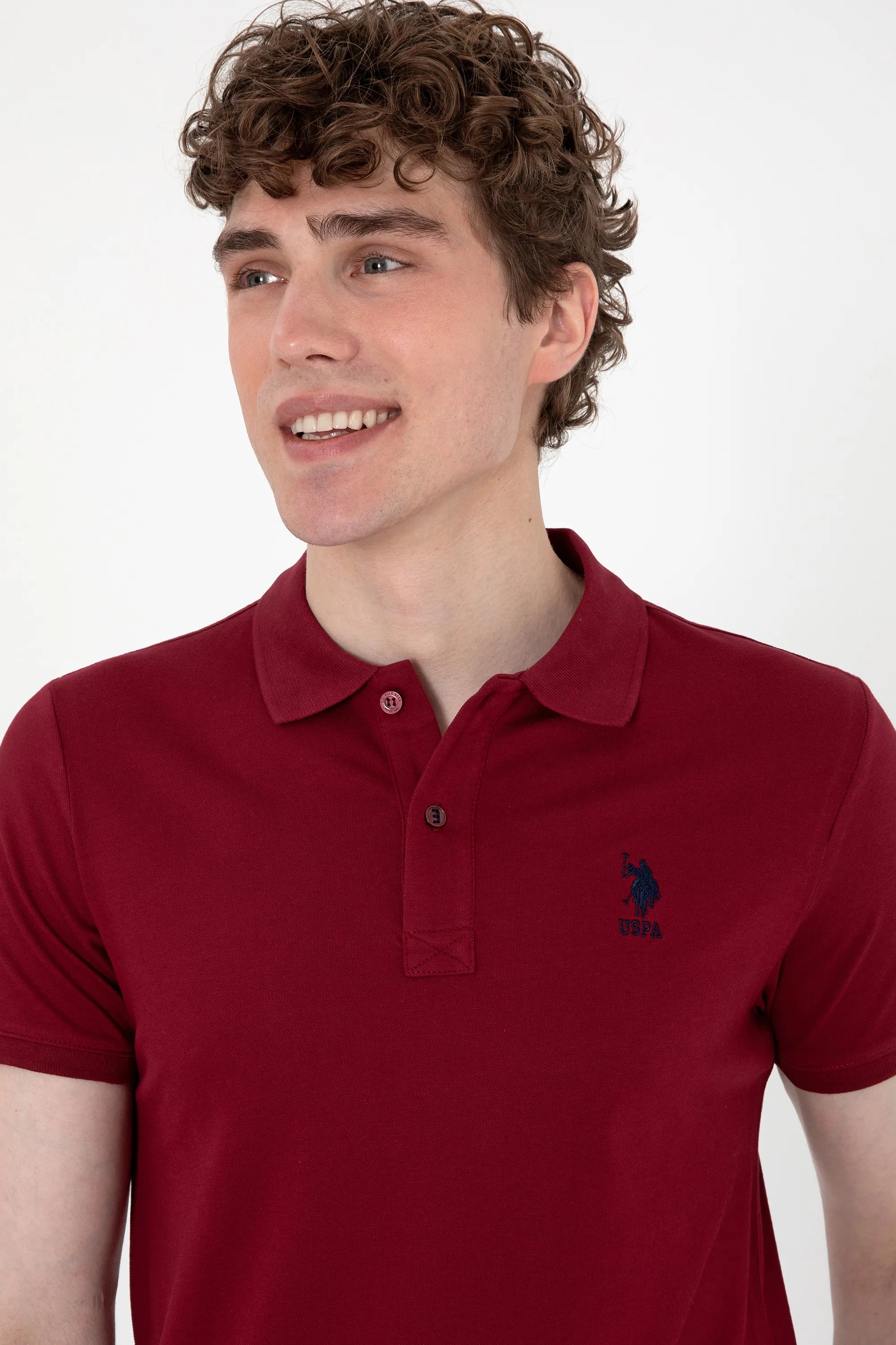 U.S. Polo Assn. Bordeux Men Bordeux Slim Fit Polo Shirt SKU: G081SZ0110 2084040_VR177 Image 02
