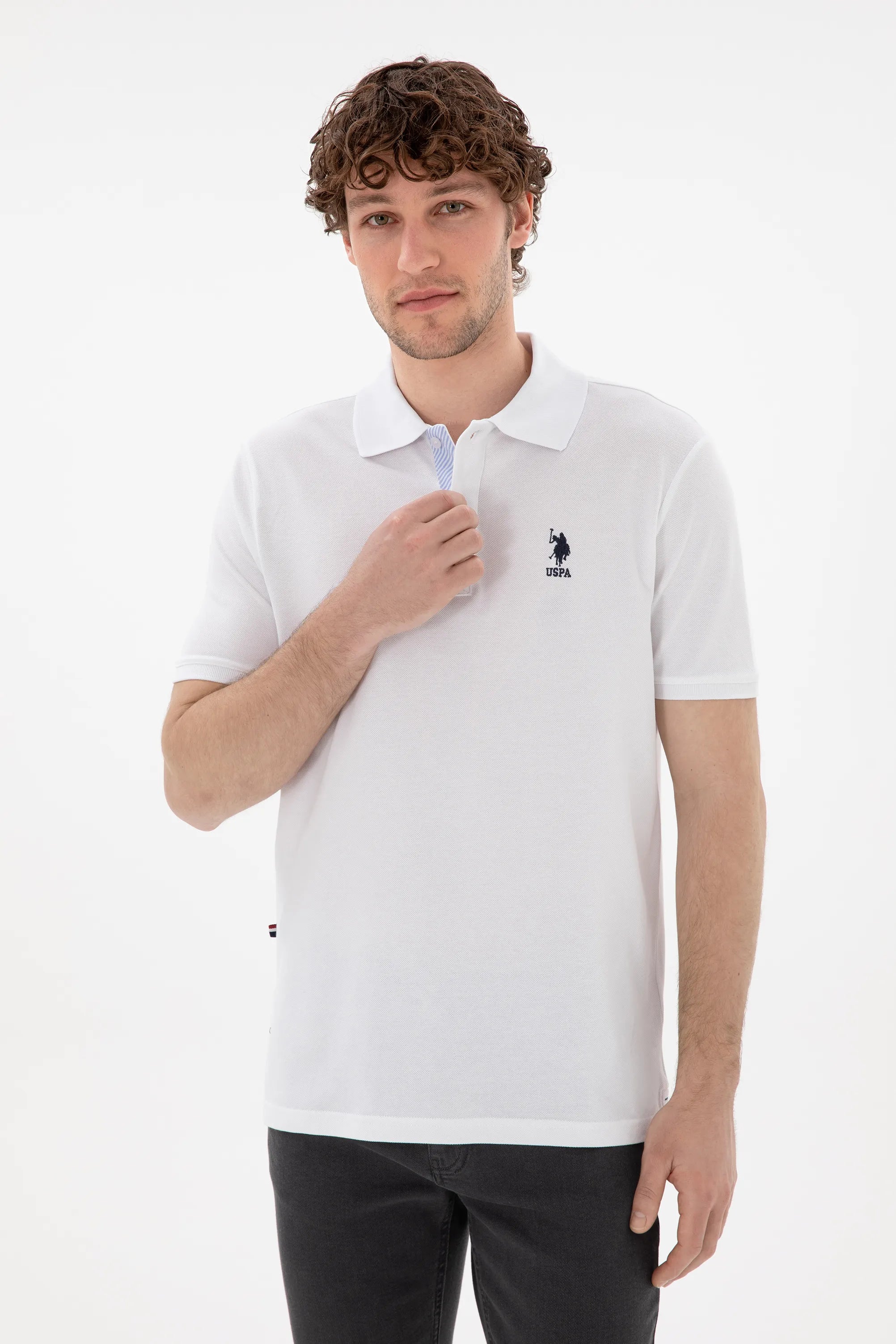 U.S. Polo Assn. White Men White Regular Fit Polo Shirt SKU: G081SZ0110 2084243_VR013 Image 03
