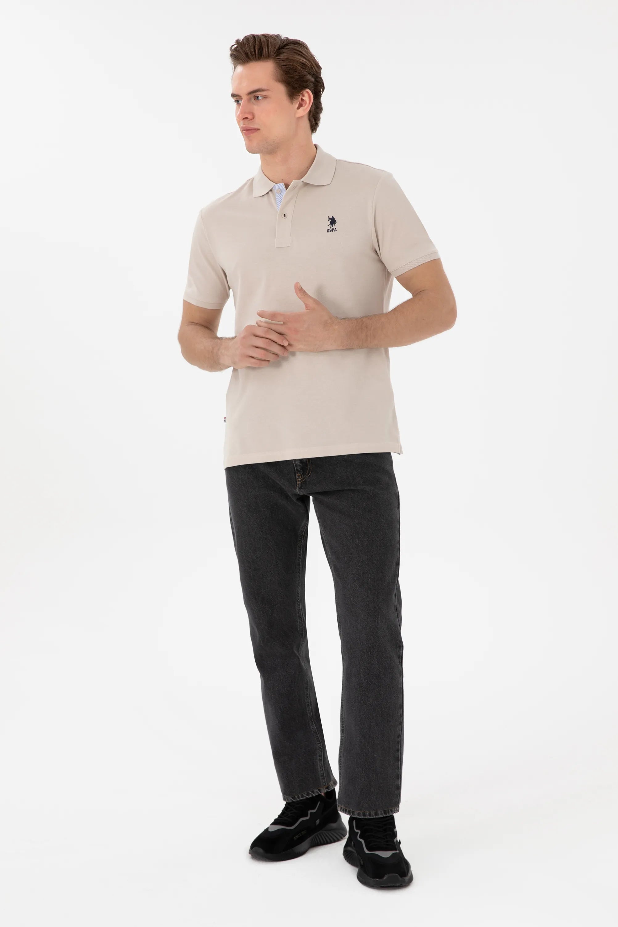 U.S. Polo Assn. Stone Men Stone Regular Fit Polo Shirt SKU: G081SZ0110 2084243_VR049 Image 04