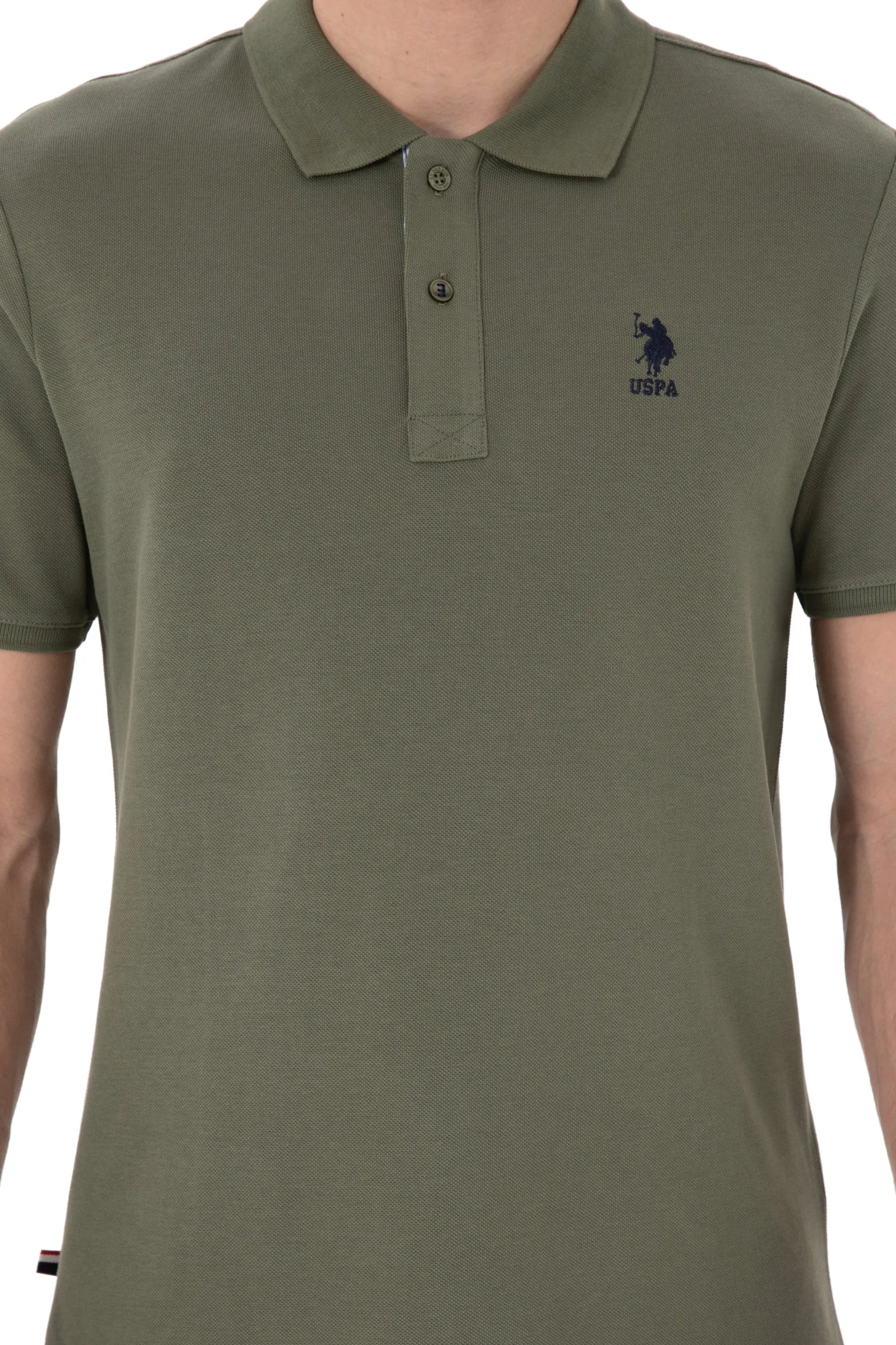 U.S. Polo Assn. Dark Khaki Men Dark Khaki Regular Fit Polo Shirt SKU: G081SZ0110 2084243_VR111 Image 06