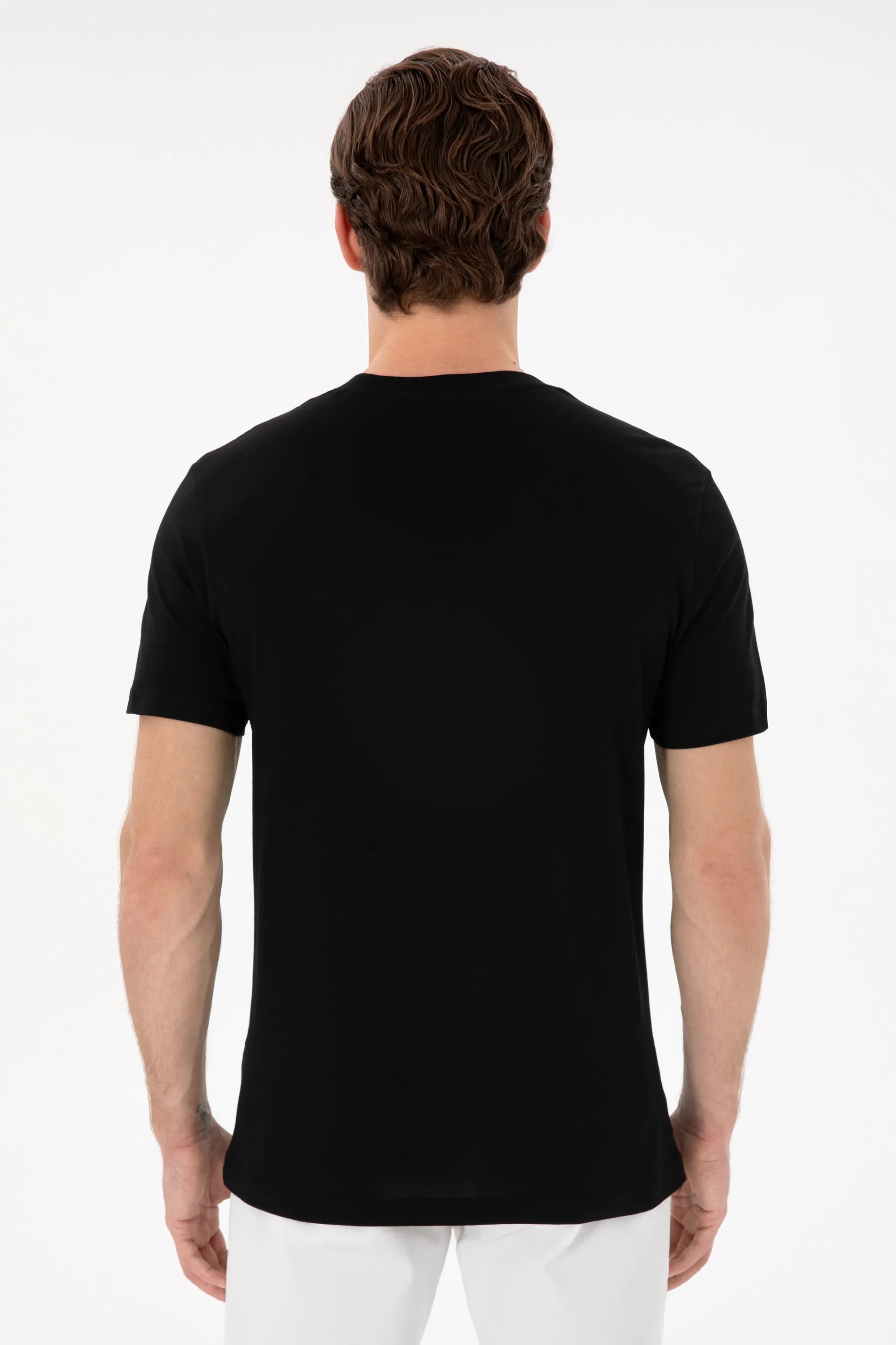 U.S. Polo Assn. Black Men Black T-Shirt SKU: G081SZ0110 2084276_VR046 Image 05