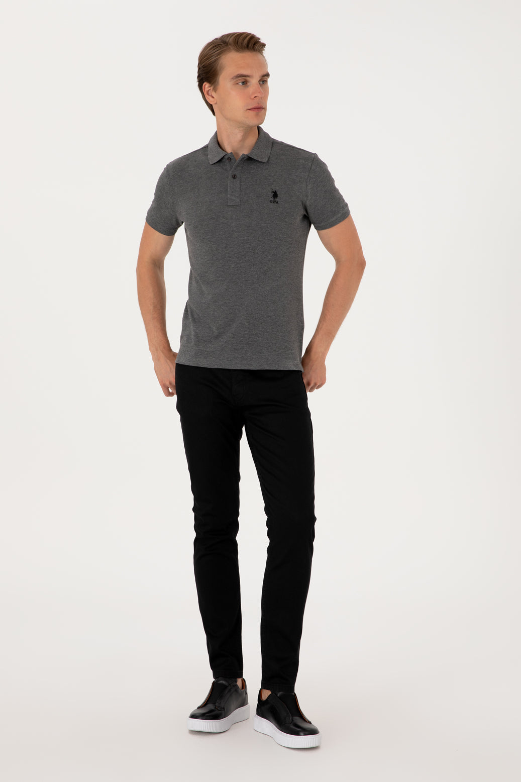 U.S. Polo Assn._Anthracite Mela_T-Shirt_G081SZ0110 2084410_VR081_04