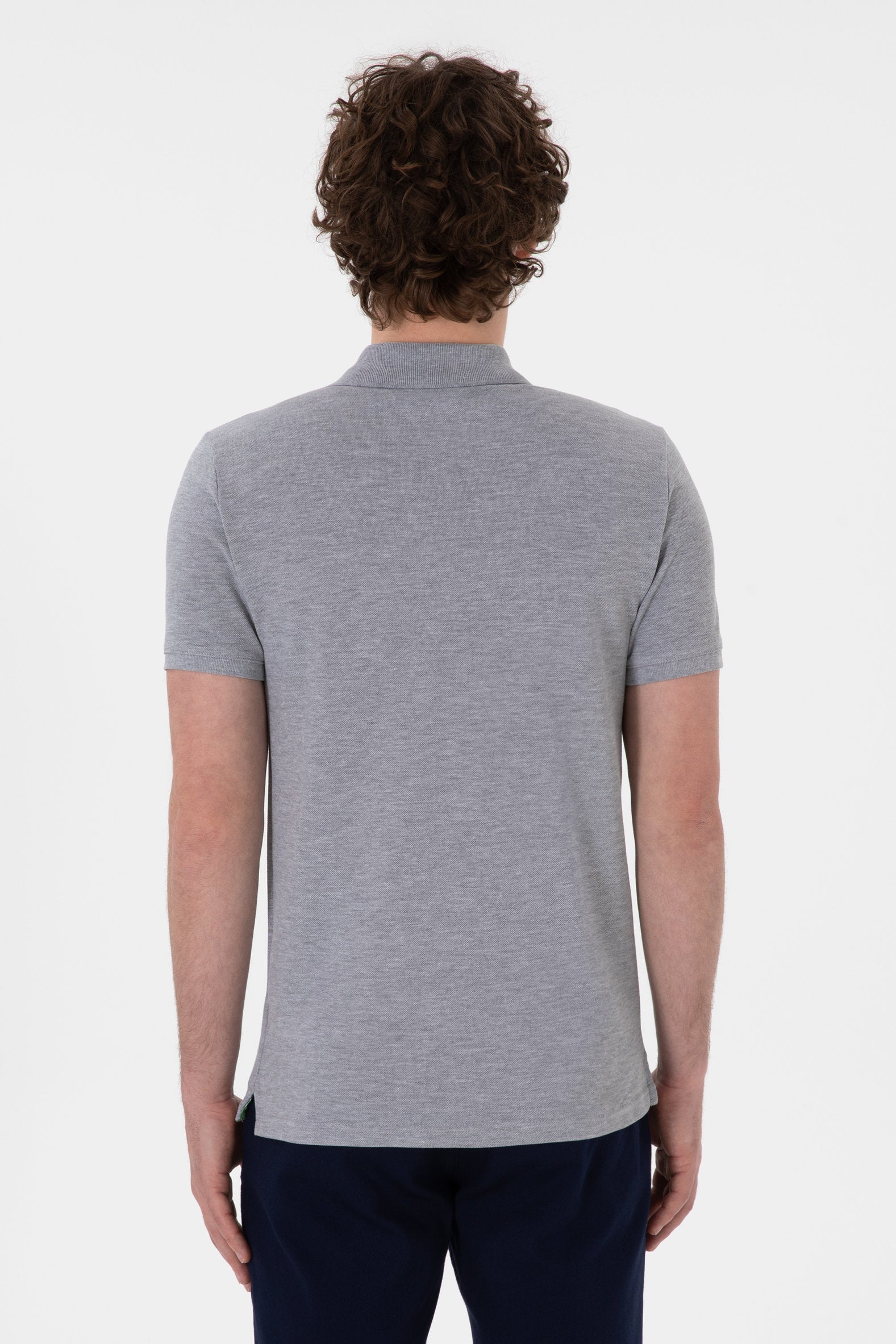 U.S. Polo Assn._Grey Melange Polo Shirt_G081SZ0110 2084410_VR086_05