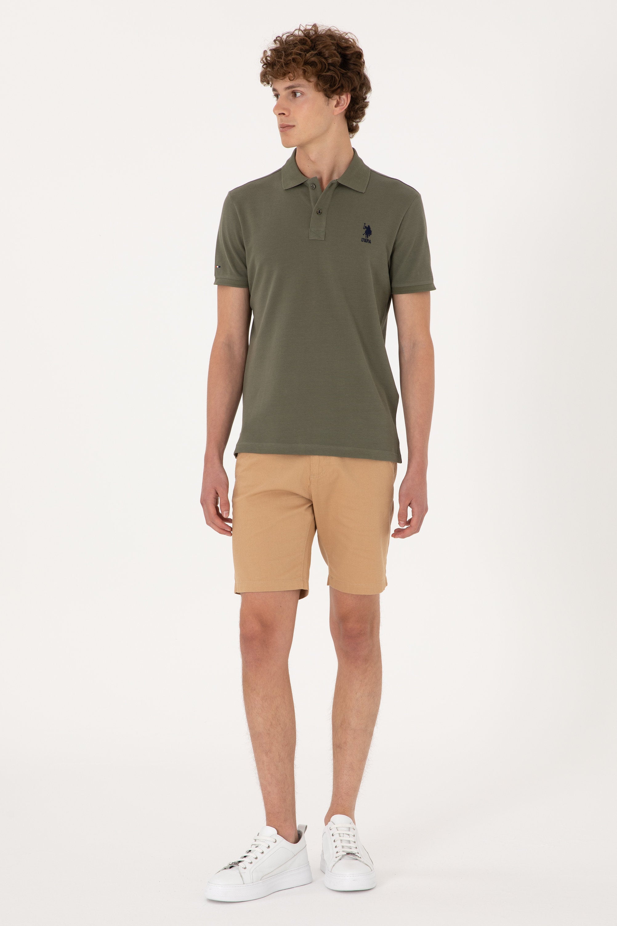 U.S. Polo Assn._Dark Khaki Polo Shirt_G081SZ0110 2084410_VR111_05