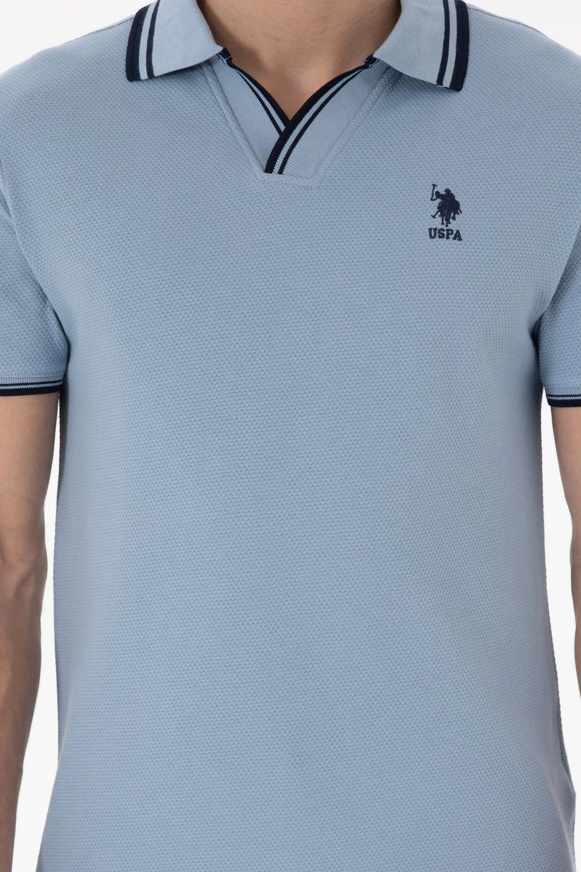 U.S. Polo Assn. Blue Men Blue Slim Fit Polo Shirt SKU: G081SZ0110 2085130_VR036 Image 06