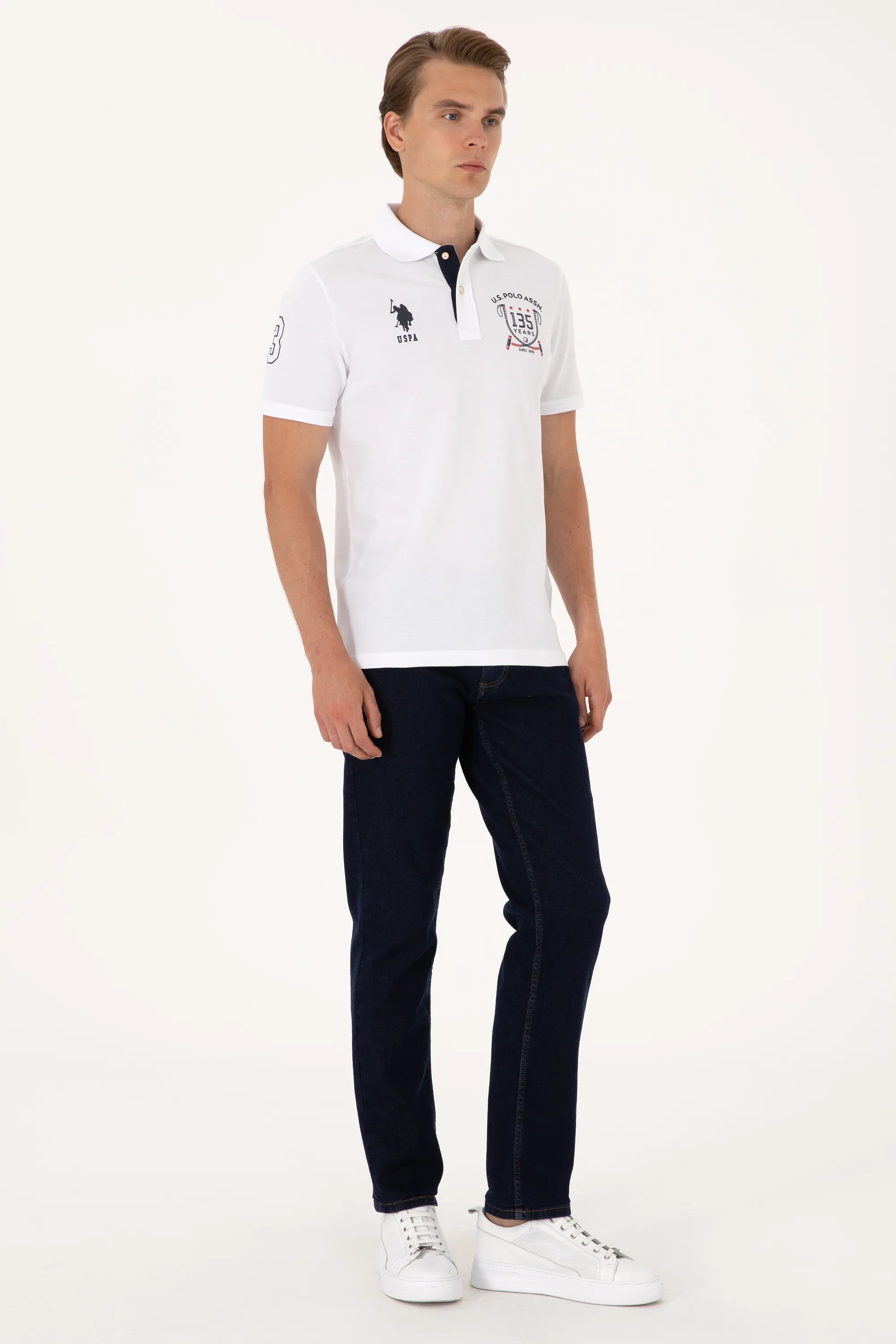 U.S. Polo Assn. White Men White Regular Fit Polo Shirt SKU: G081SZ0110 2103738_VR013 Image 04