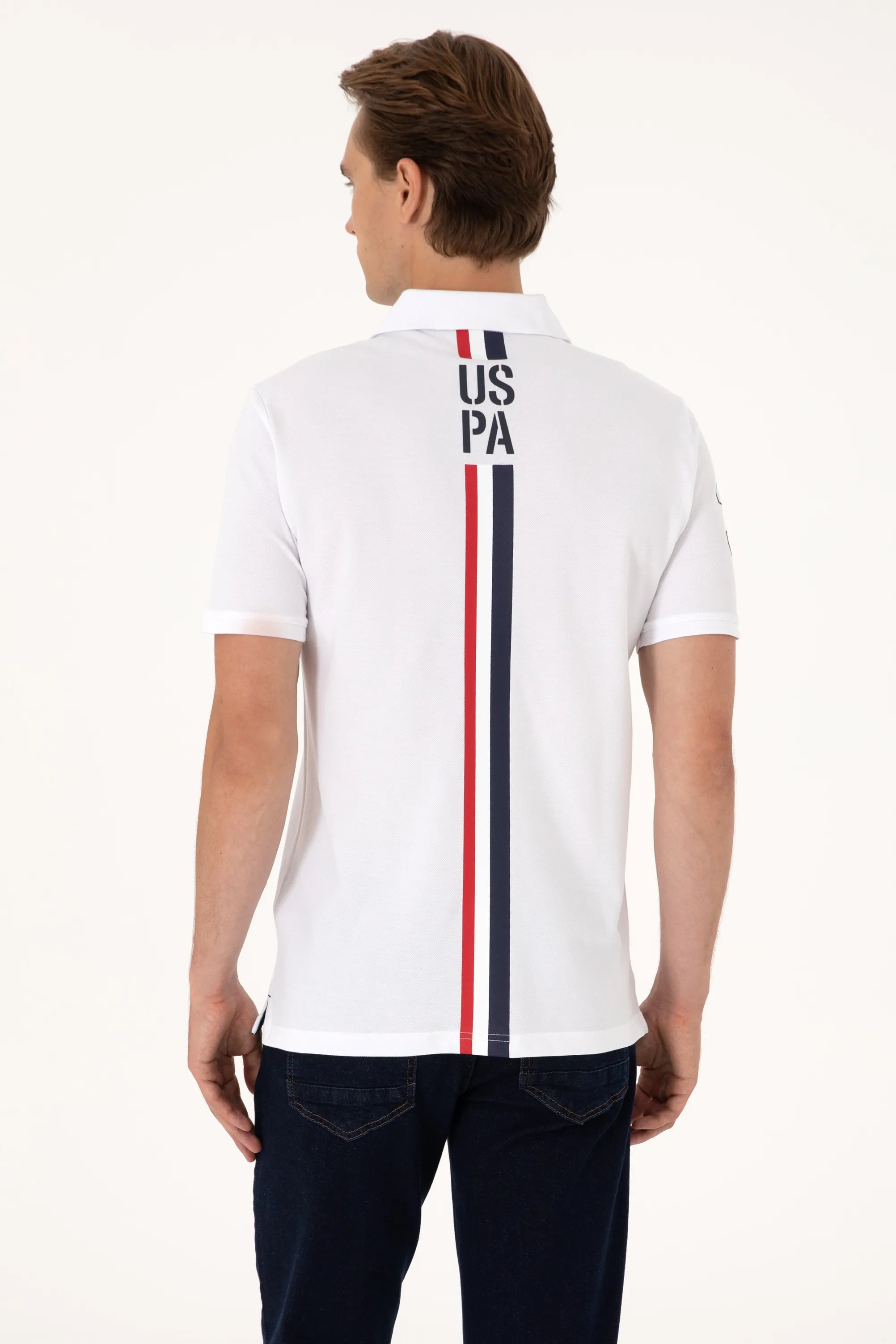 U.S. Polo Assn. White Men White Regular Fit Polo Shirt SKU: G081SZ0110 2103738_VR013 Image 05