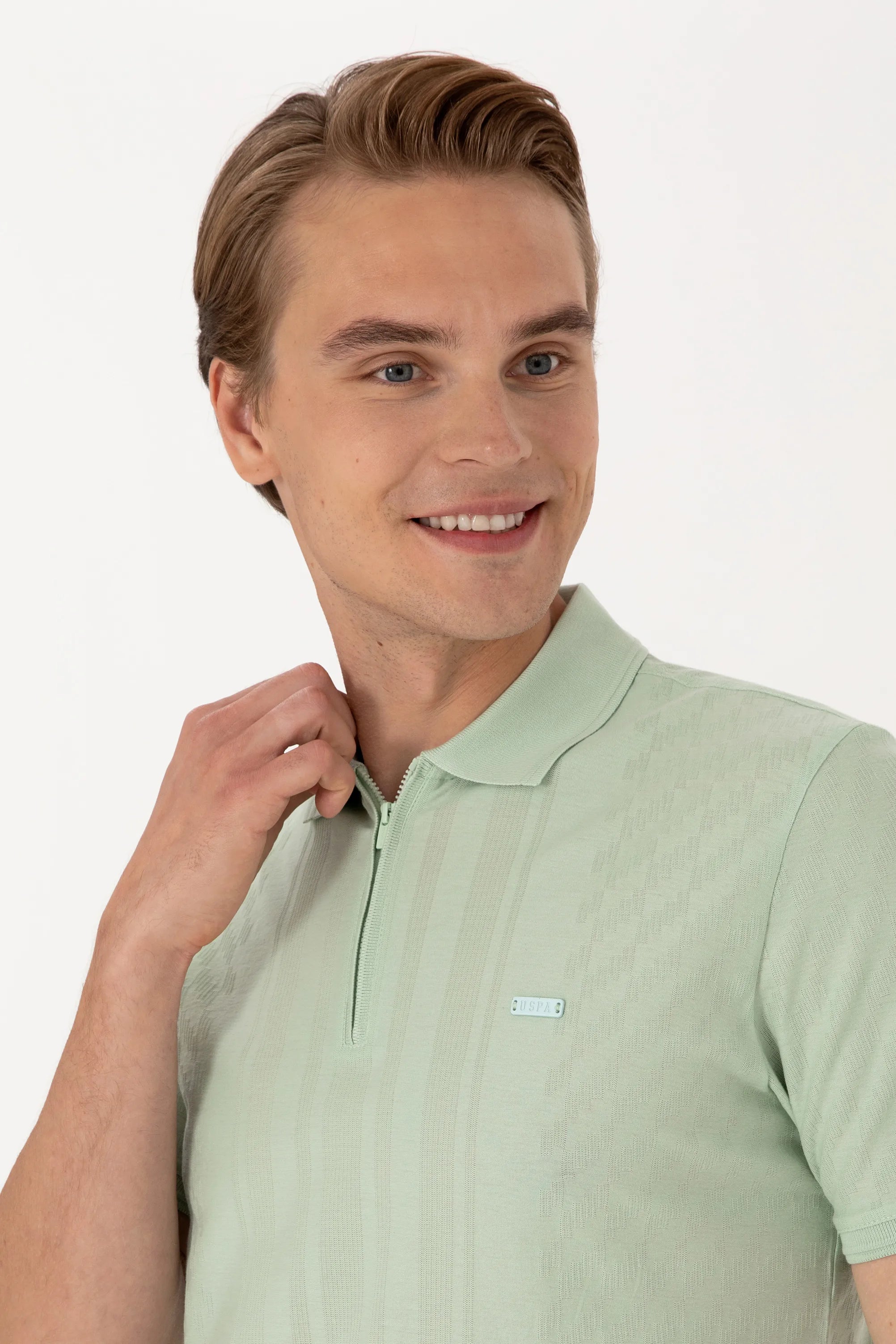 U.S. Polo Assn. Green Men Green Regular Fit Polo Shirt SKU: G081SZ0110 2112318_VR048 Image 02