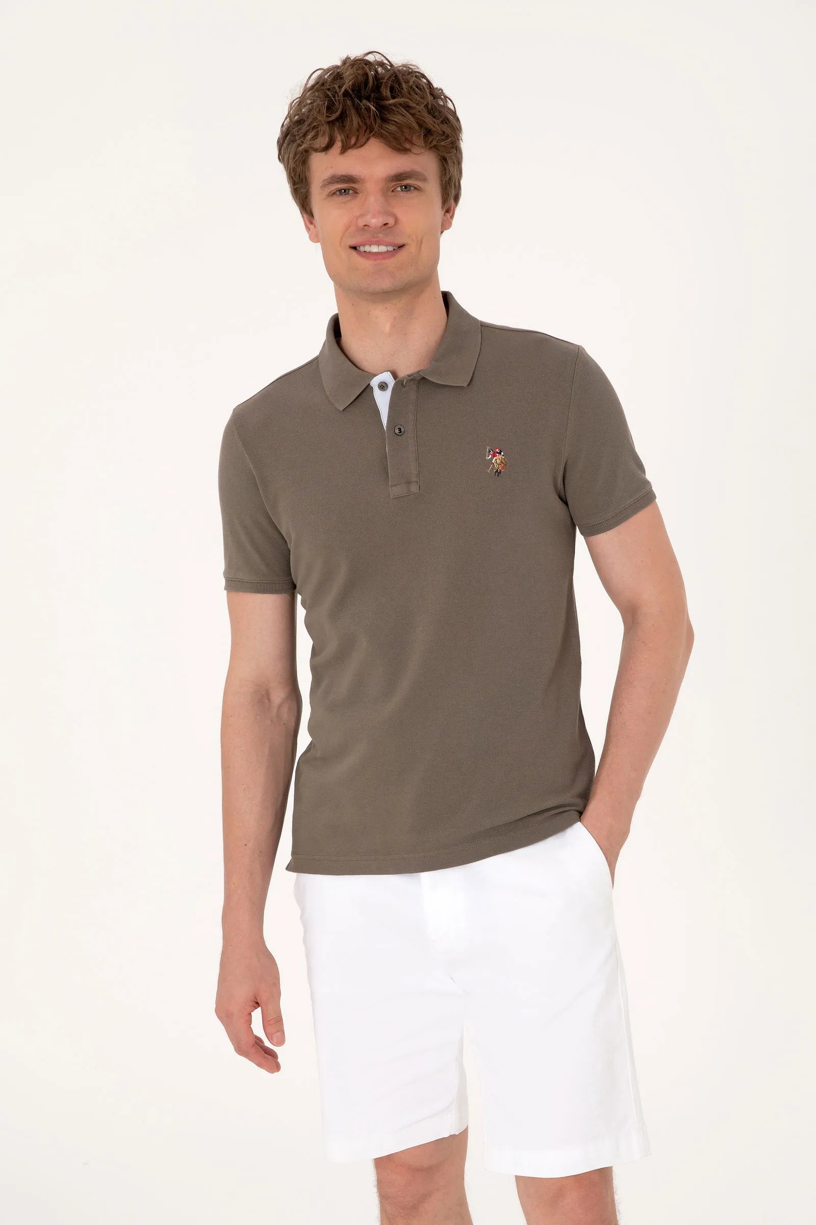 U.S. Polo Assn. Vison Men Vison Slim Fit Polo Shirt SKU: G081SZ0110 2252503_VR052 Image 01