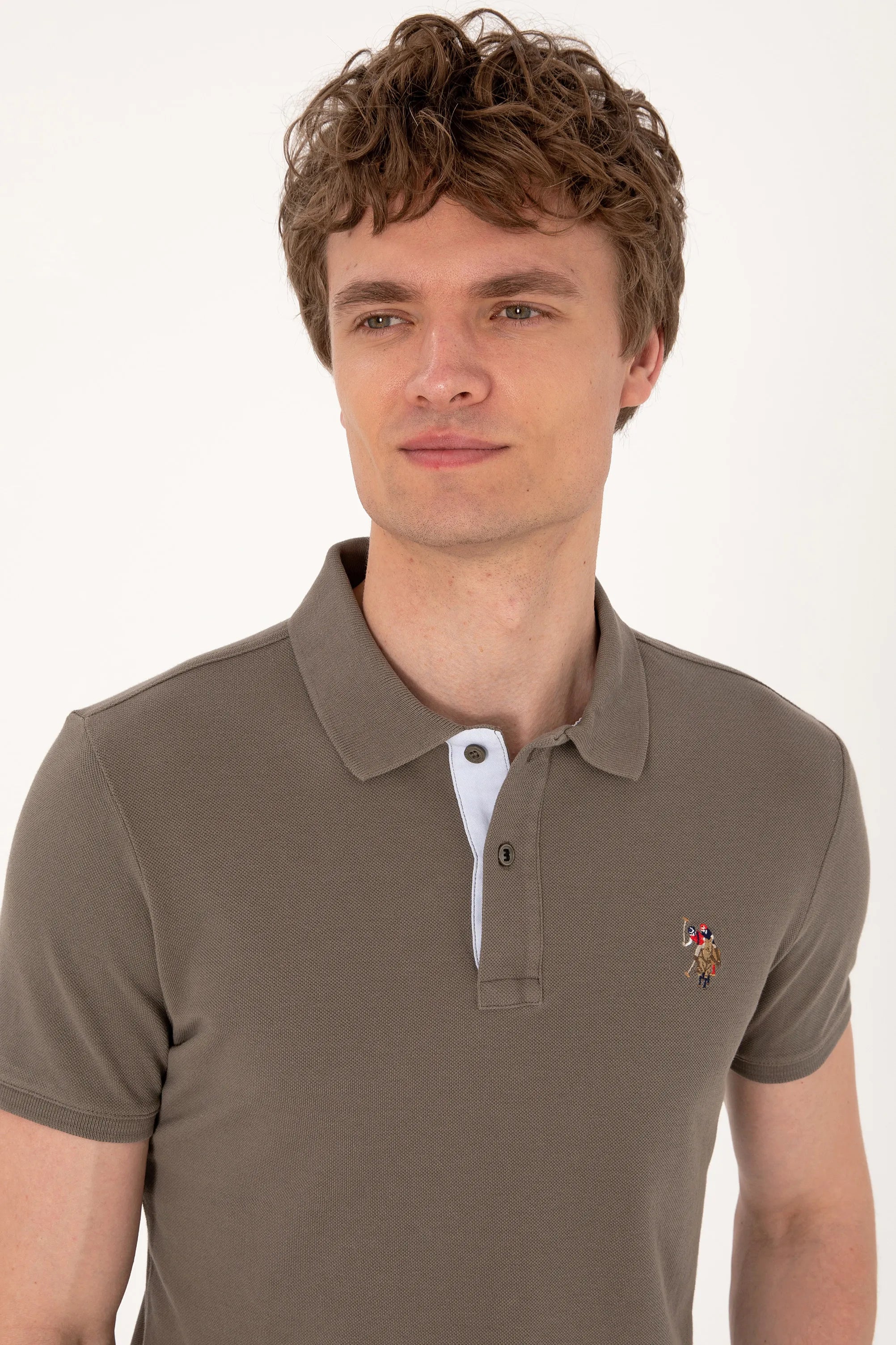 U.S. Polo Assn. Vison Men Vison Slim Fit Polo Shirt SKU: G081SZ0110 2252503_VR052 Image 02